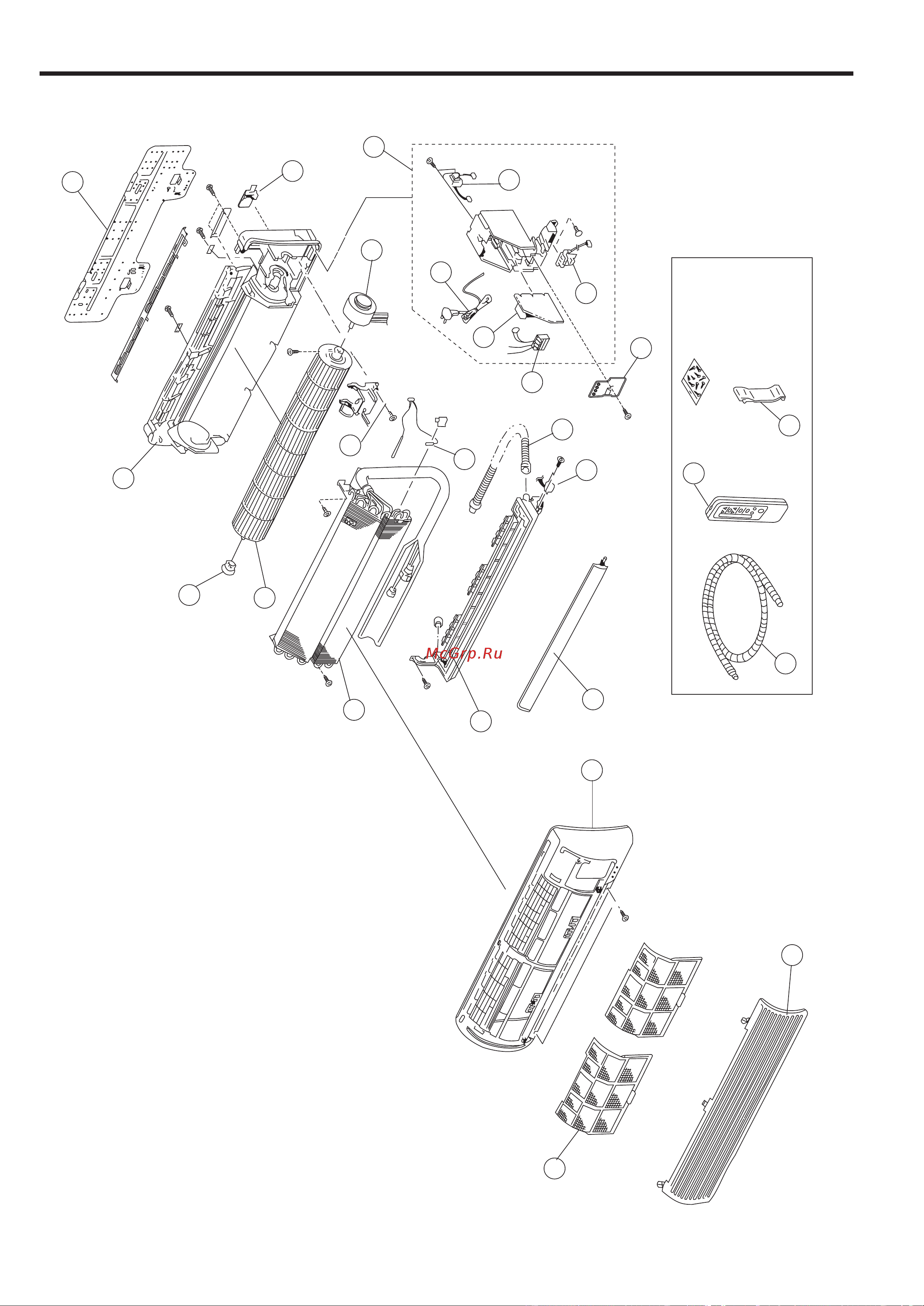 Haier HSU-12HF03(B) [22/63] Knock down drawings for indoor unit