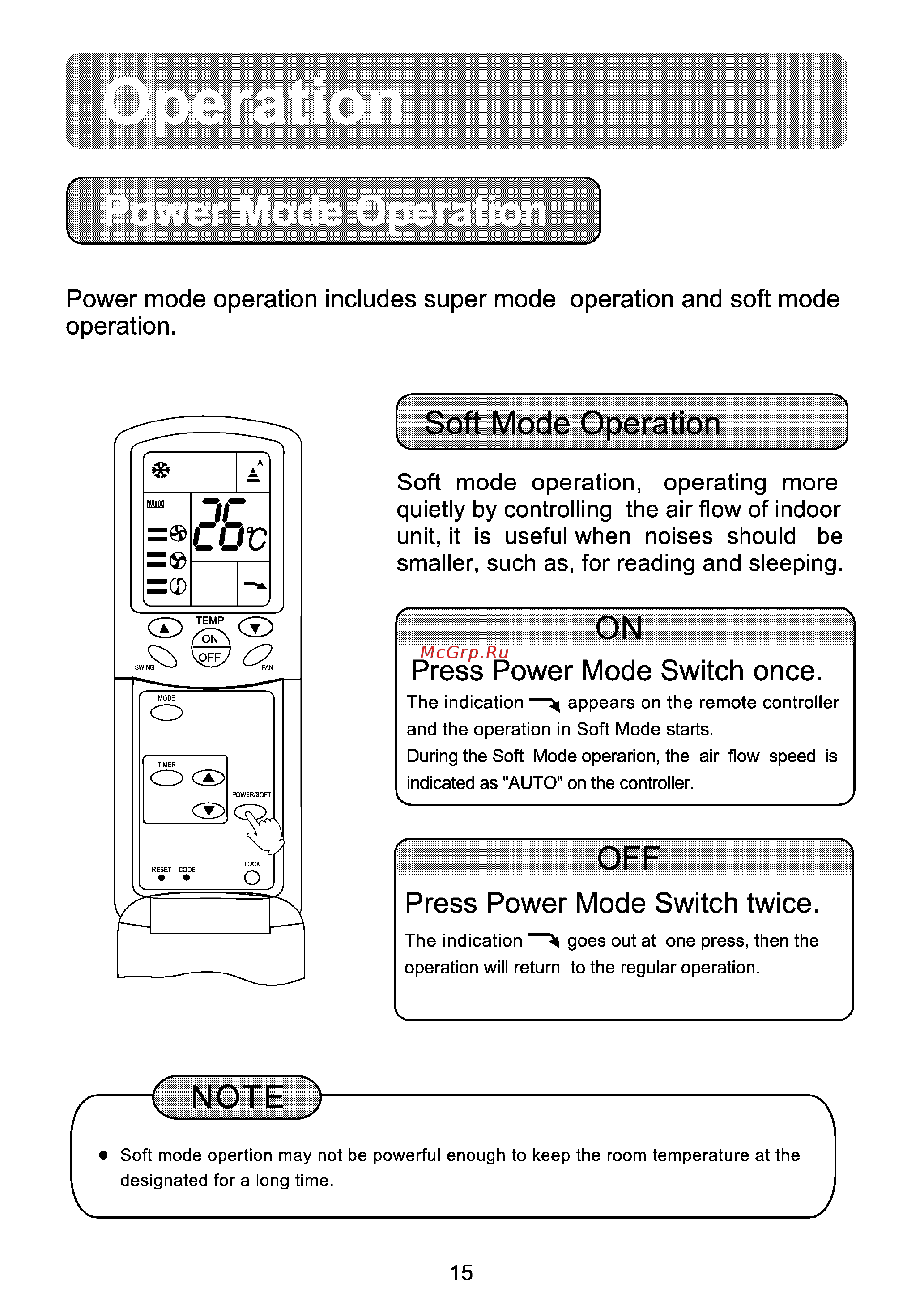 Haier AU122ACAHA [17/28] Press power mode switch once