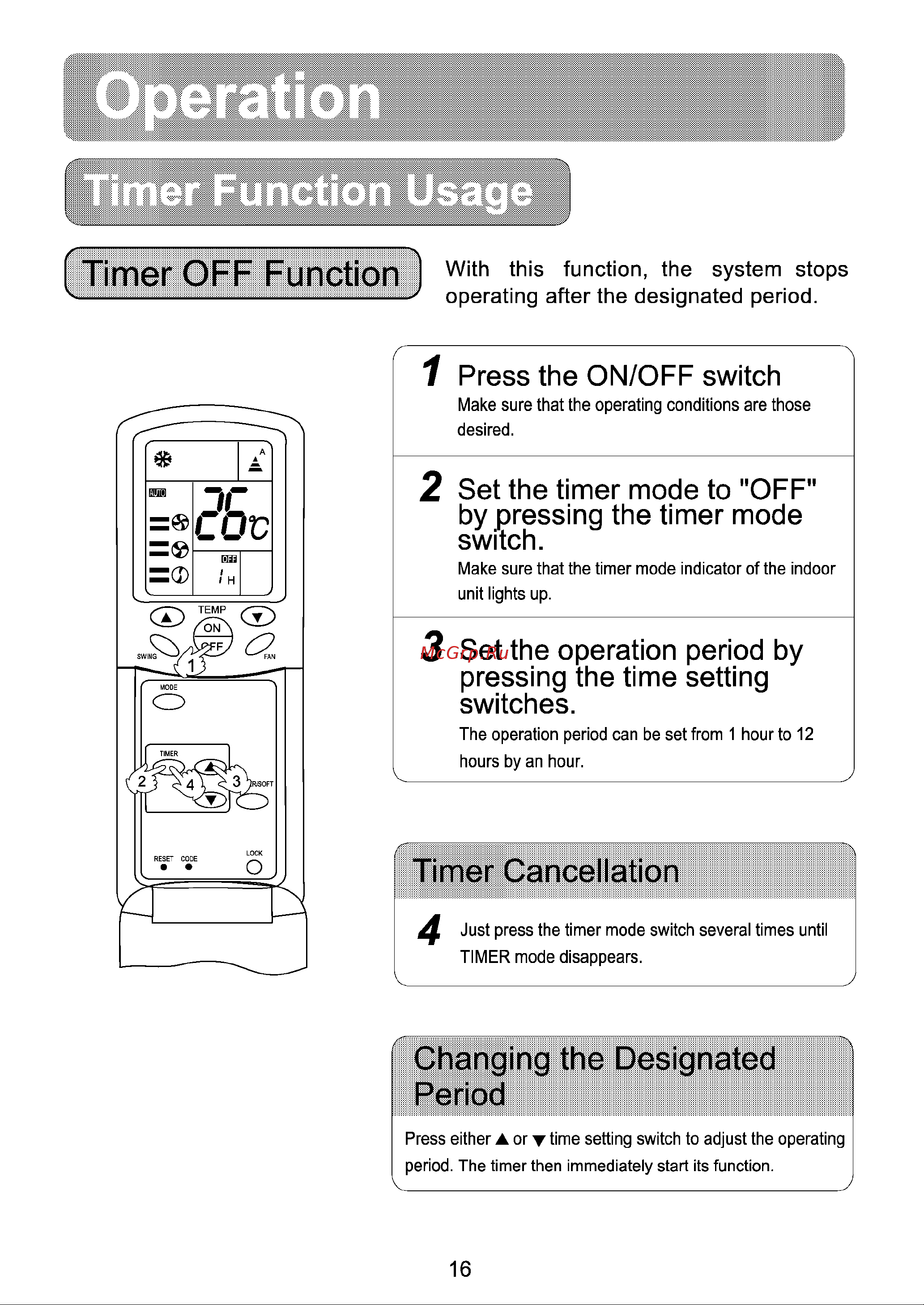 Haier AU122ACAHA [18/28] Timer off function