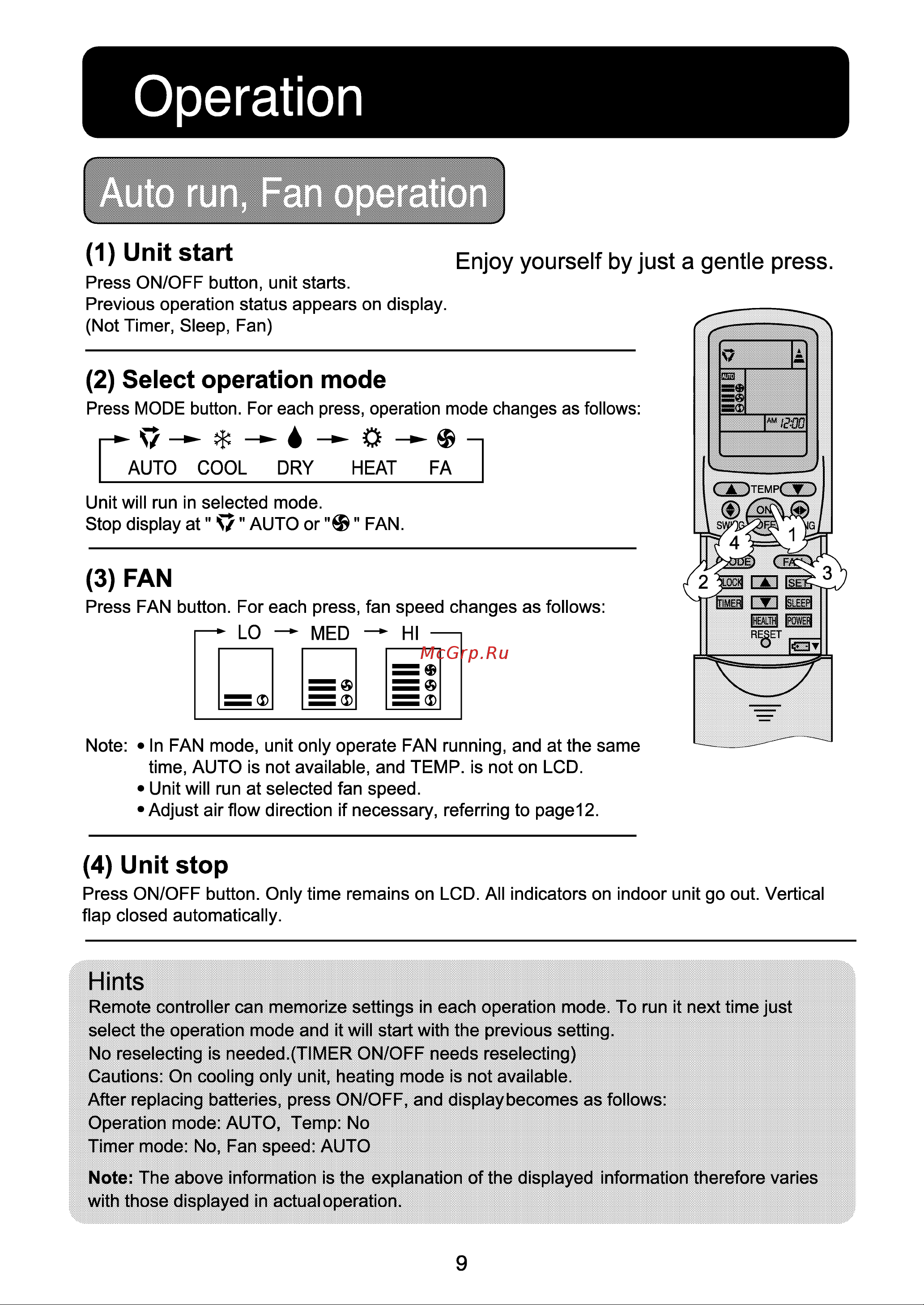 Haier AU142AEAHA [11/22] Operation