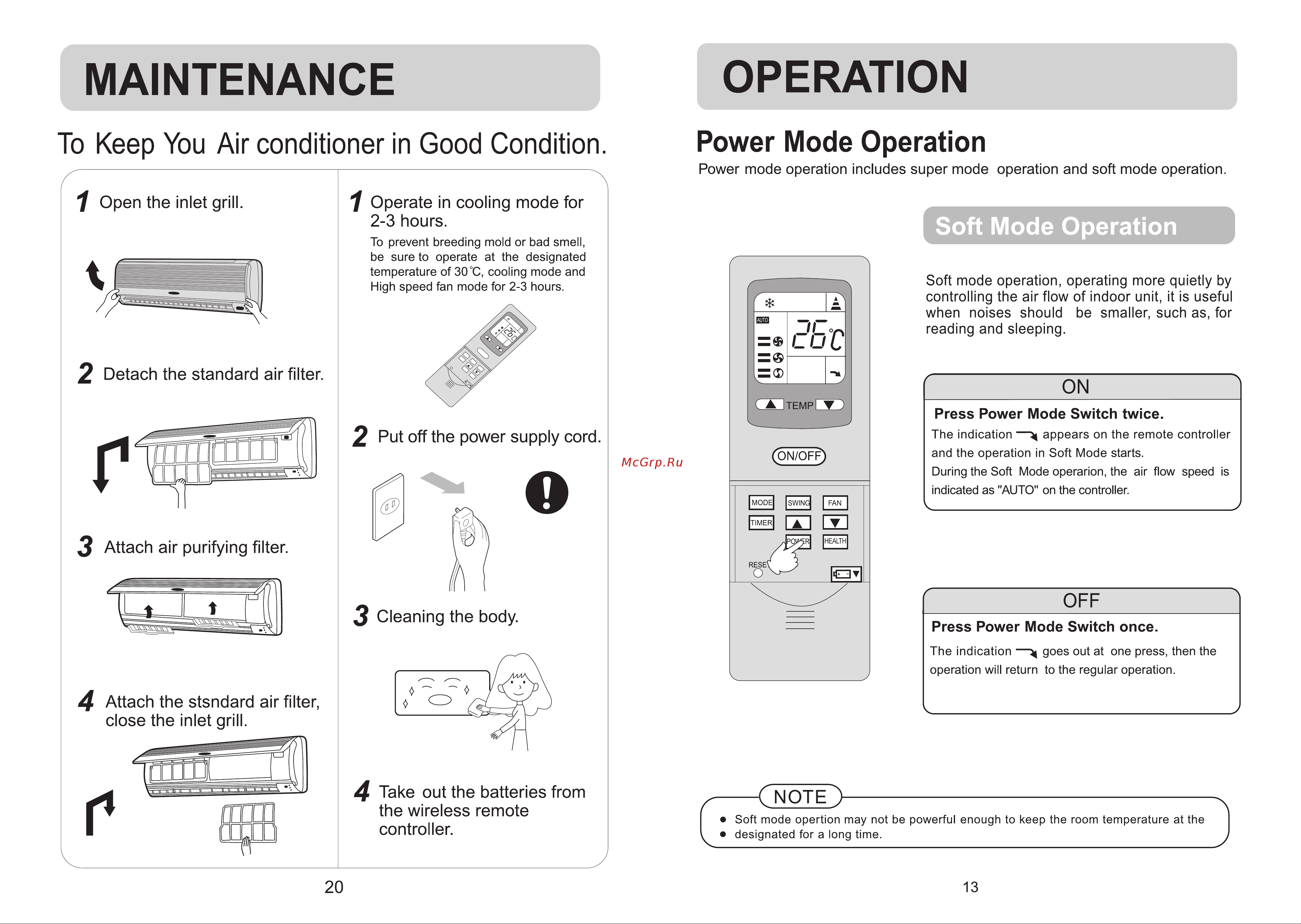 Haier AS182ASAHA [15/18] Maintenance operation
