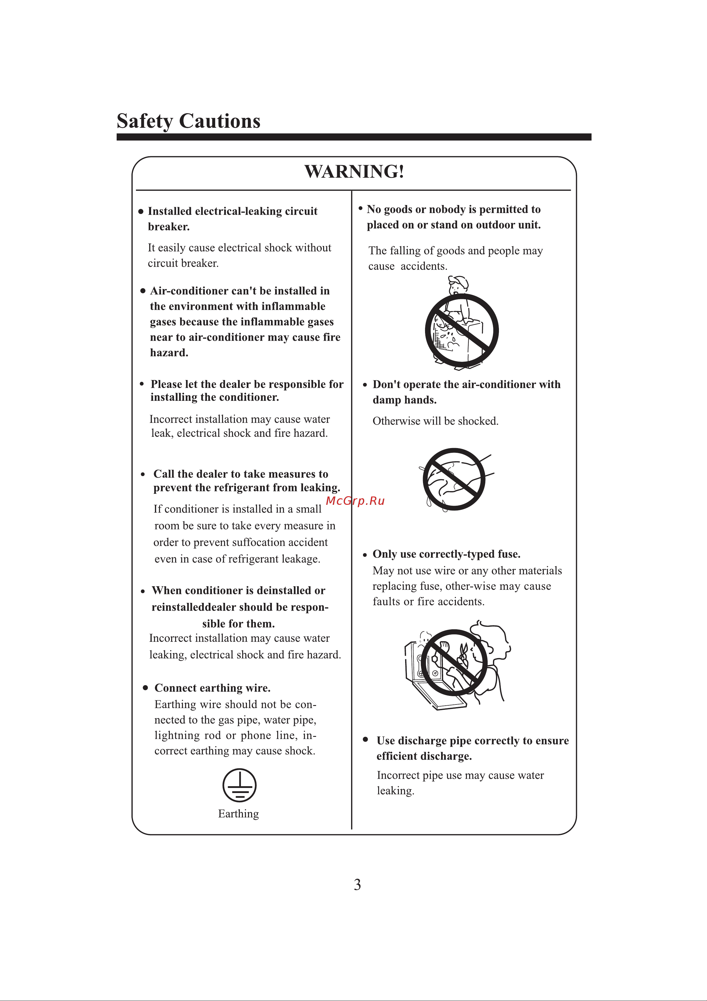 Haier AU282AHAFA [4/14] Safety cautions