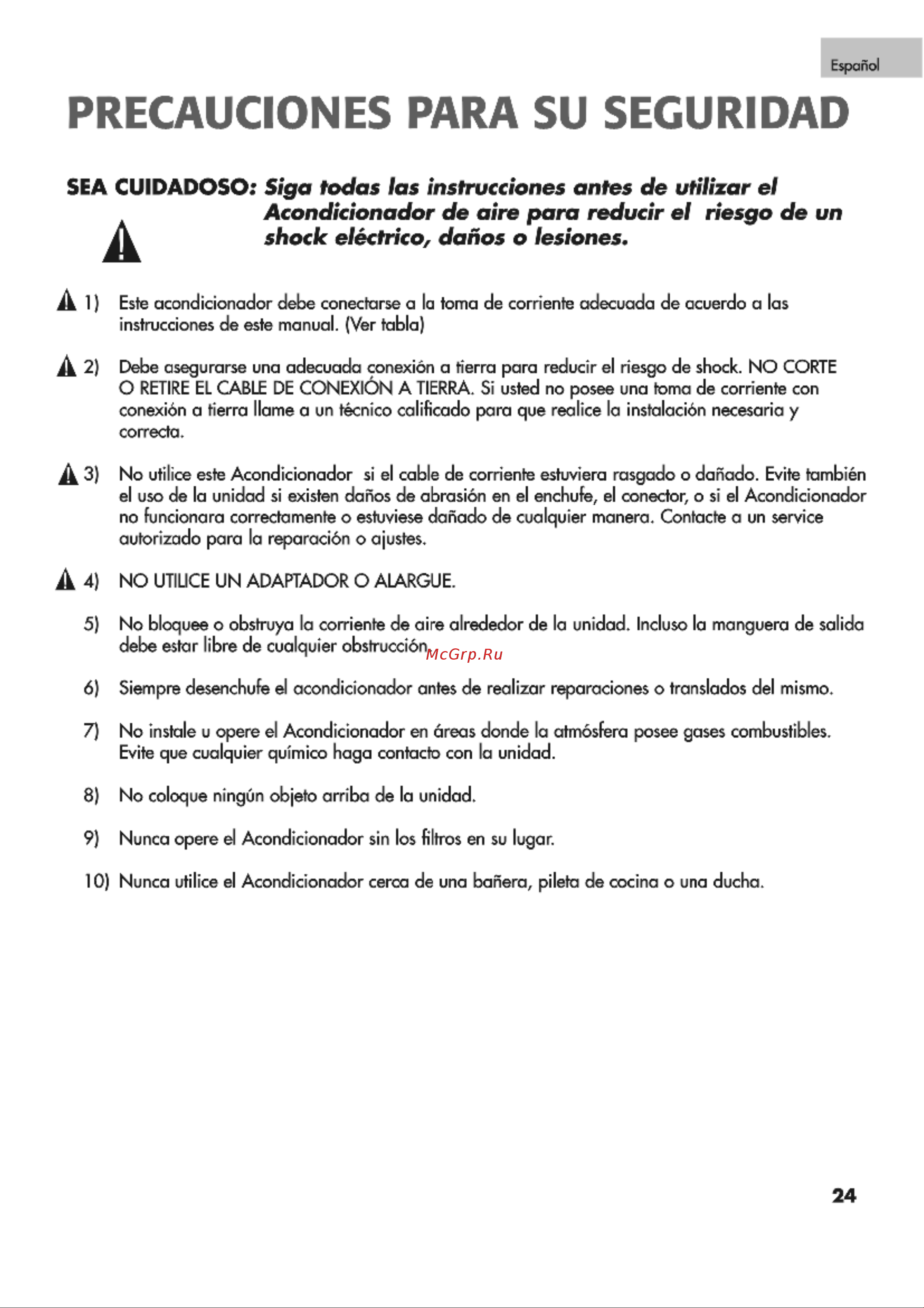 Haier CPR09XC7 [25/36] Precauciones para su seguridad