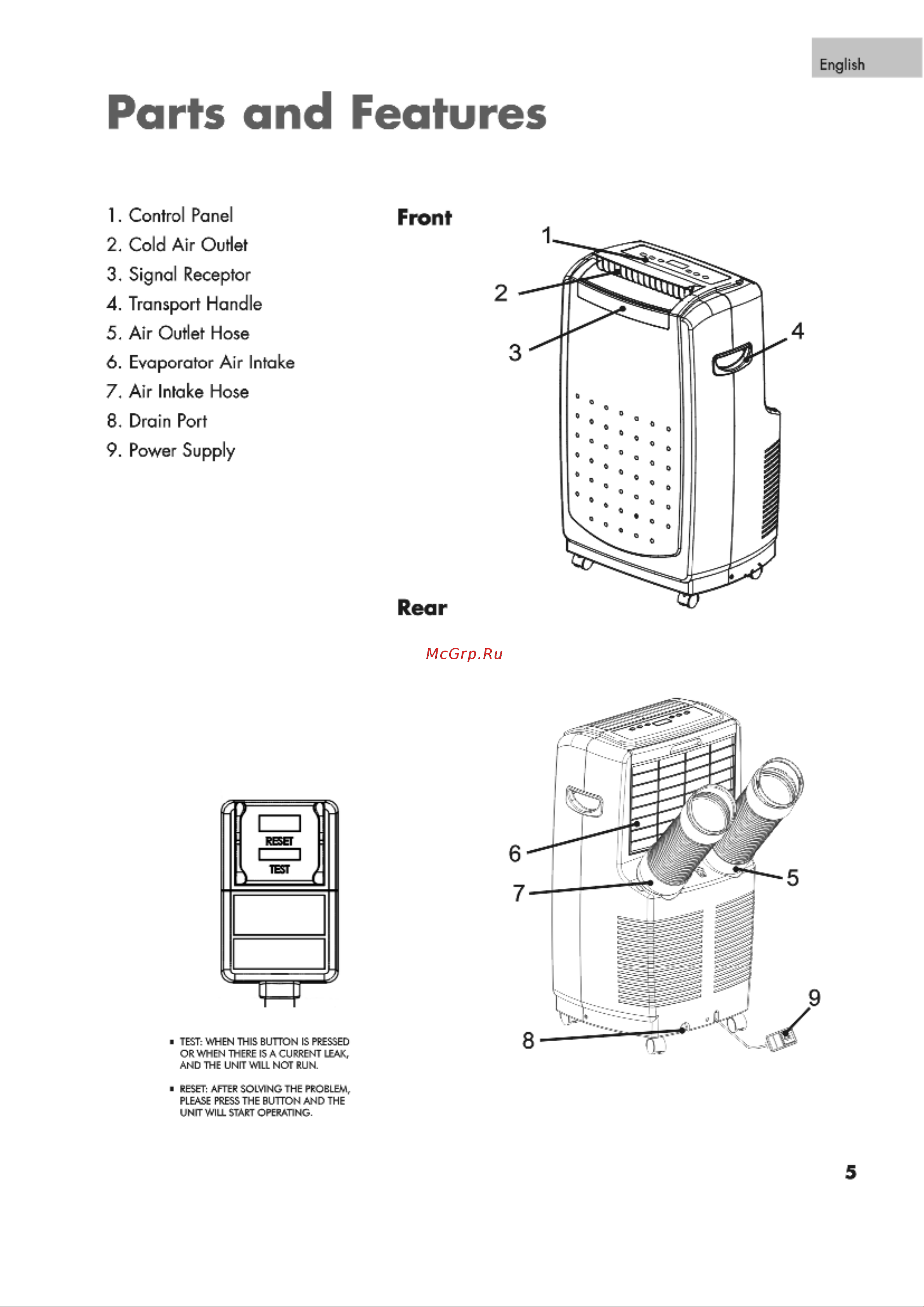 Haier CPRD12XC7 [7/44] Parts and features