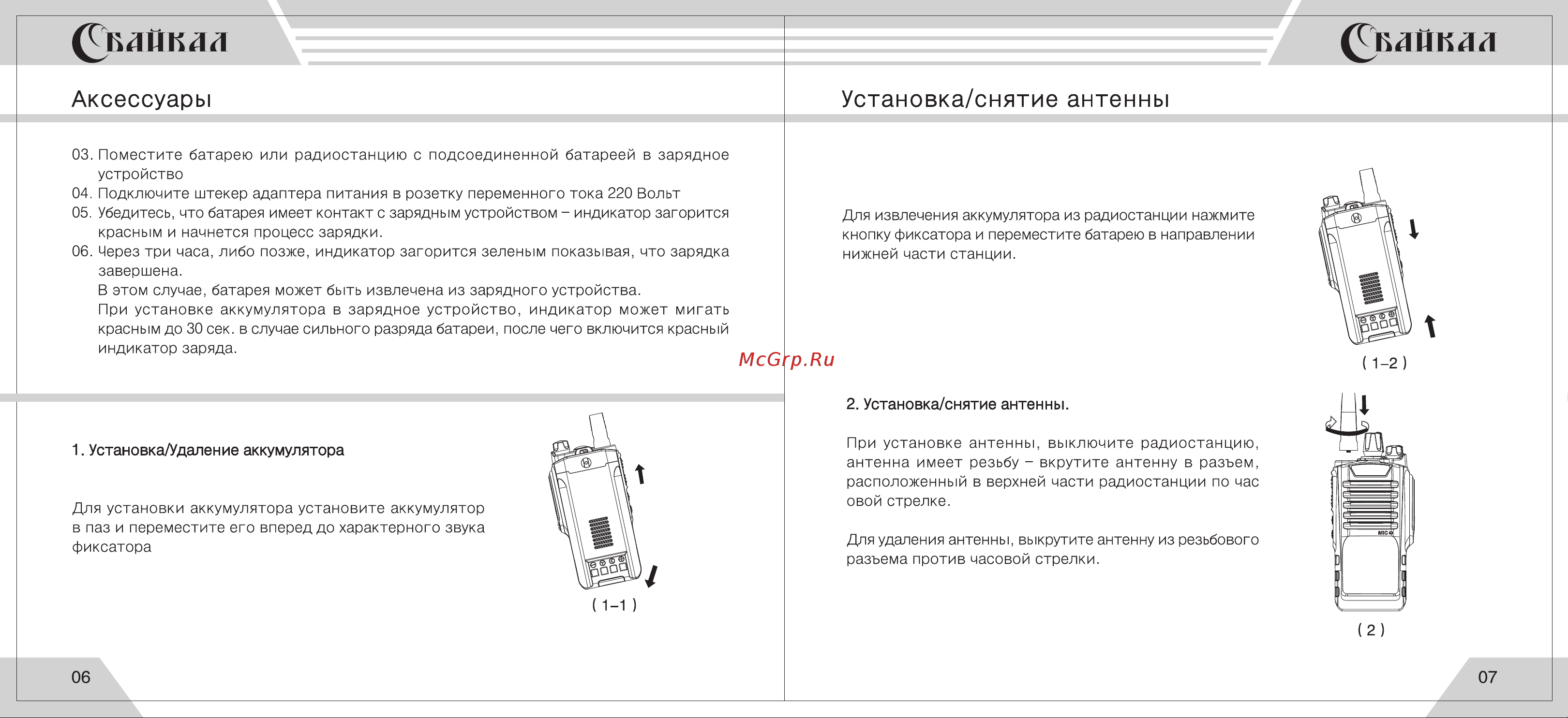 Байкал 9+ В1 [6/14] Аксессуары установка снятие антенны