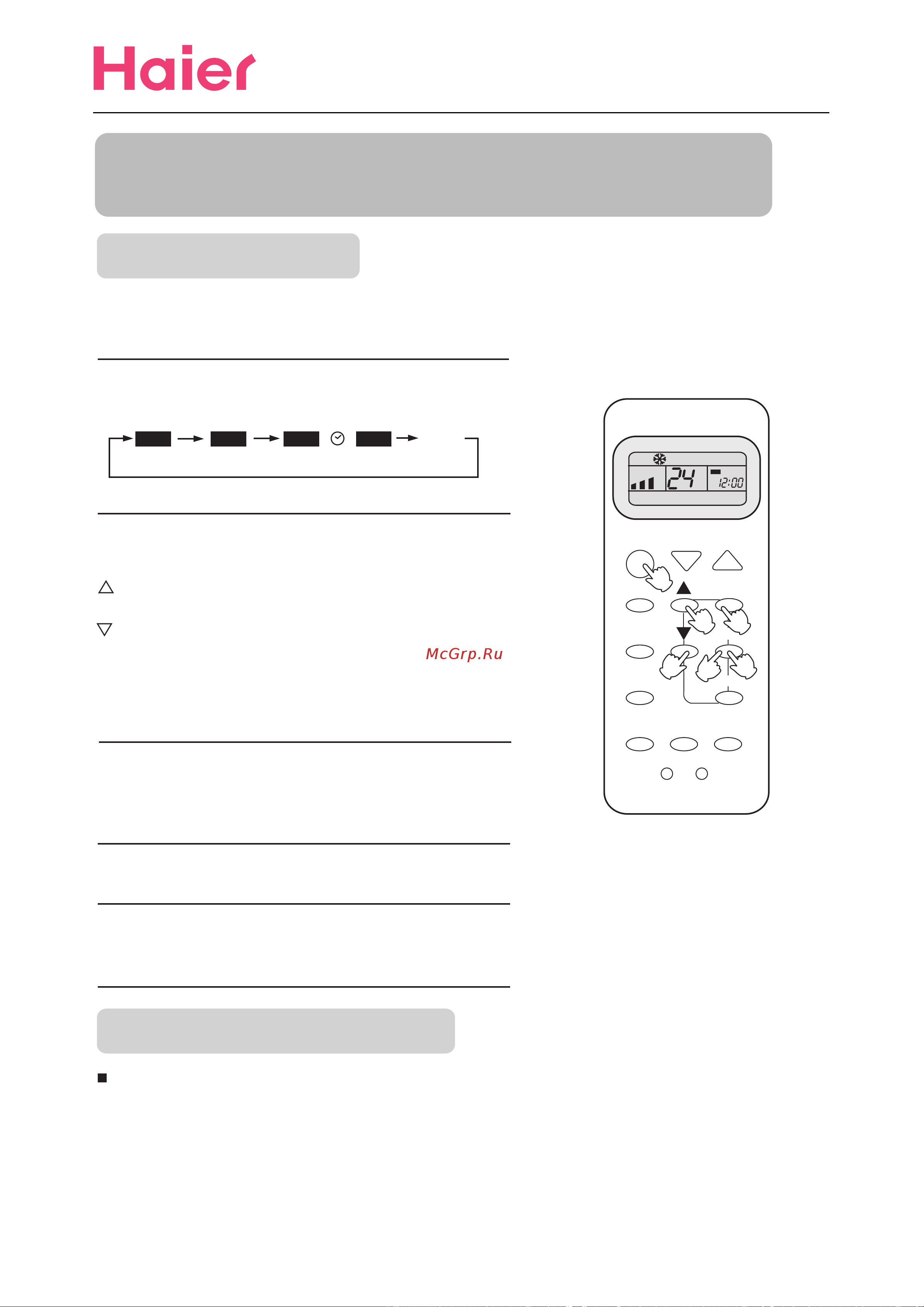 Haier HSU-24C13 [12/15] Operation