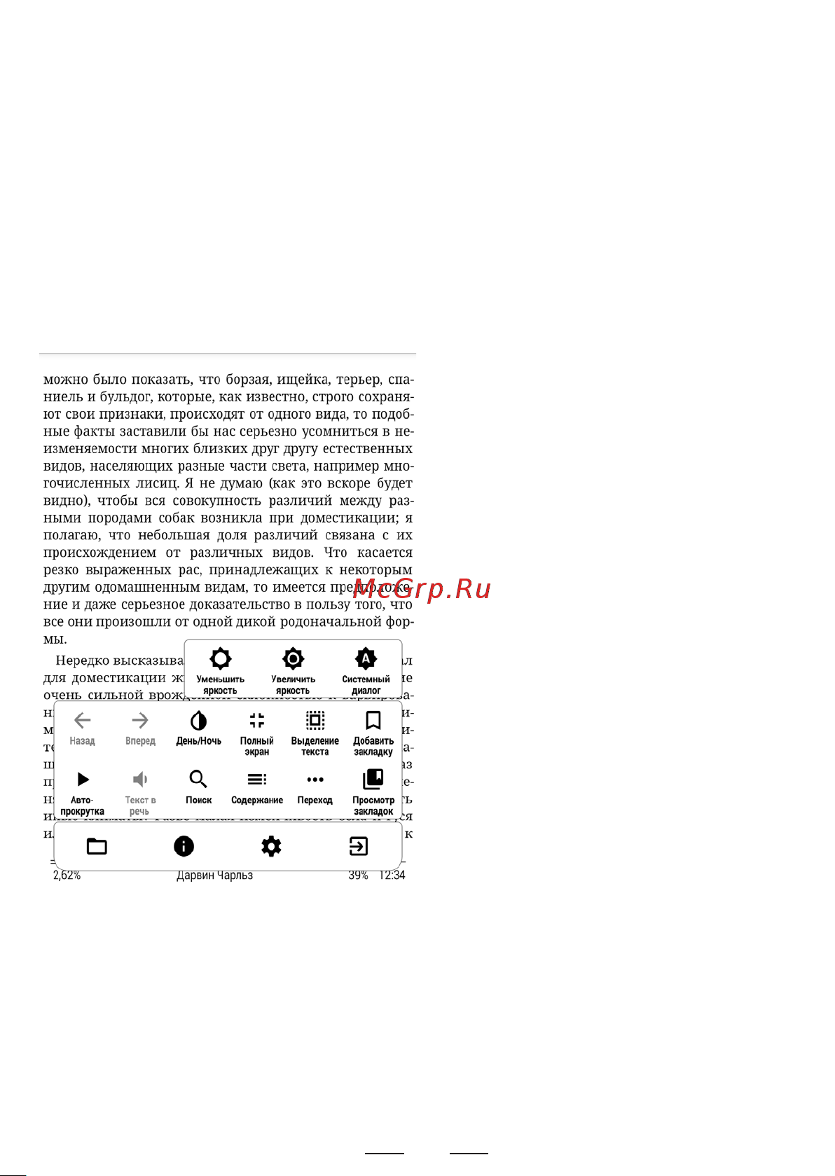 Onyx BOOX Volta [20/79] Статусная строка полноэкранный режим и колонтитул