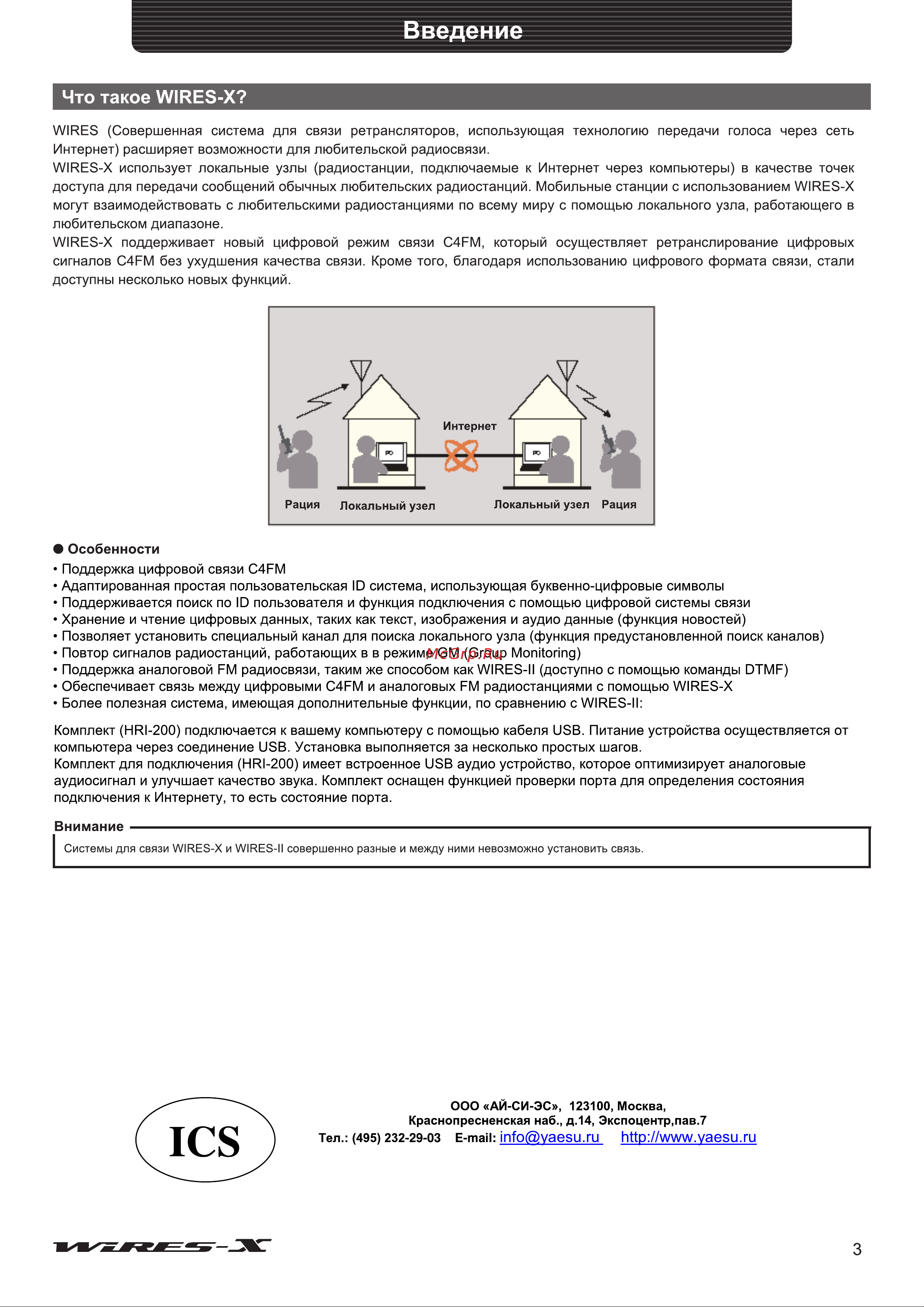 Yaesu Wires X Руководство пользователя онлайн [3/104] 621753