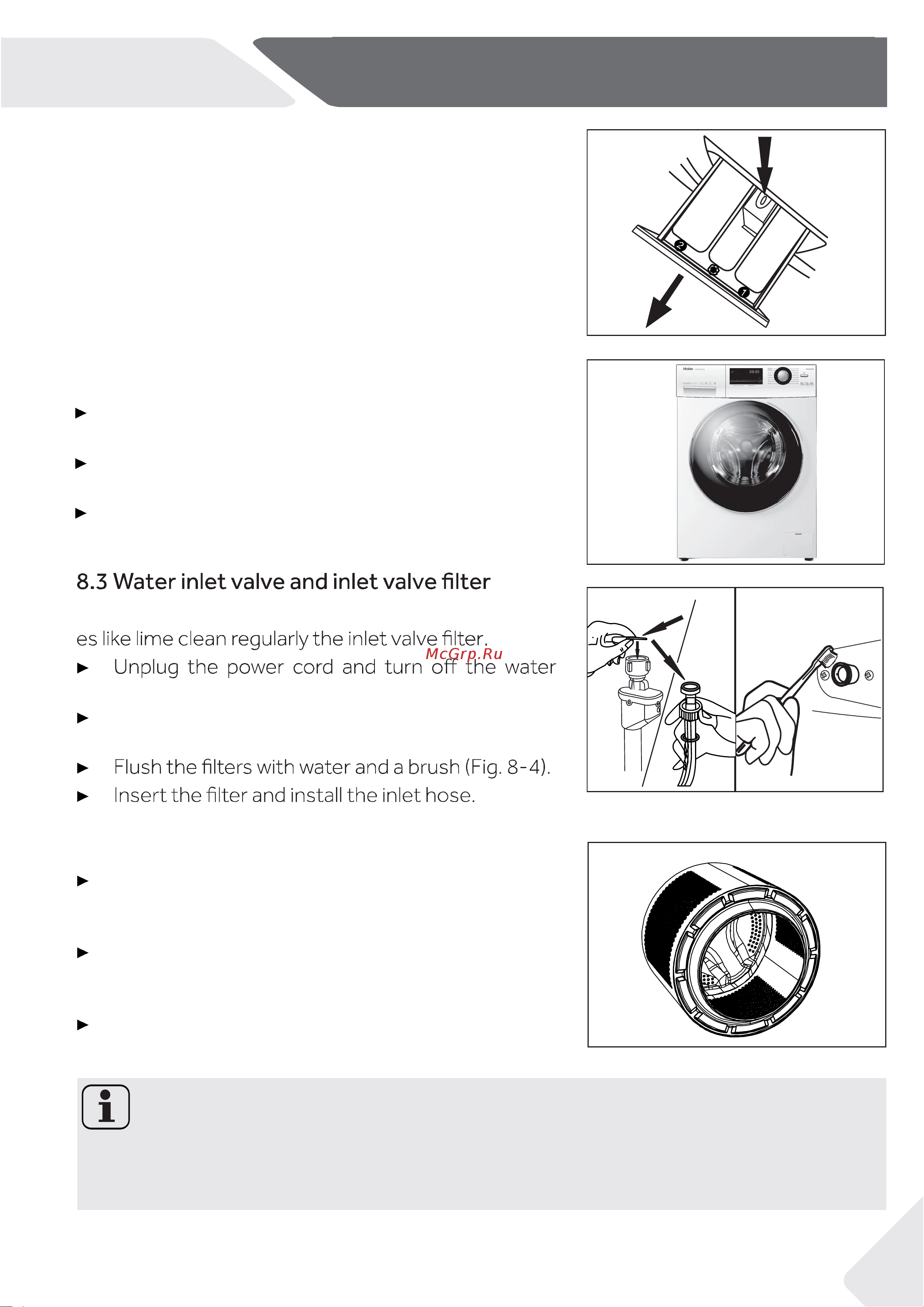 Haier HW90-B14636 [19/100] Care and cleaning