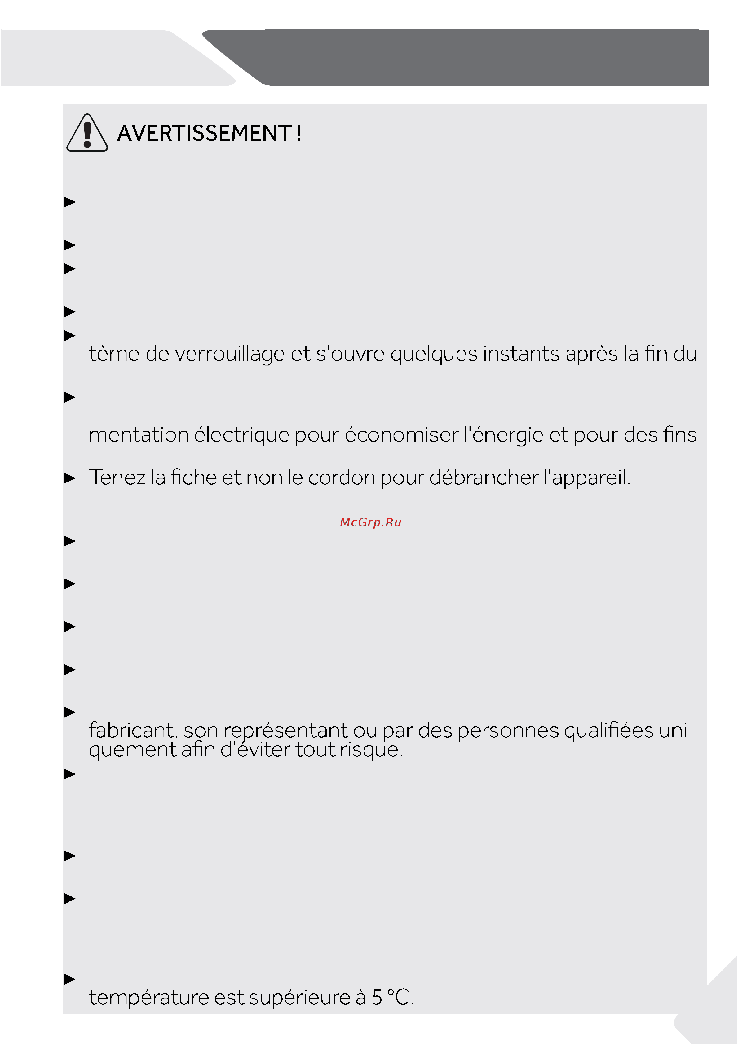 Haier HW90-B14636 [37/100] Consignes de sécurité