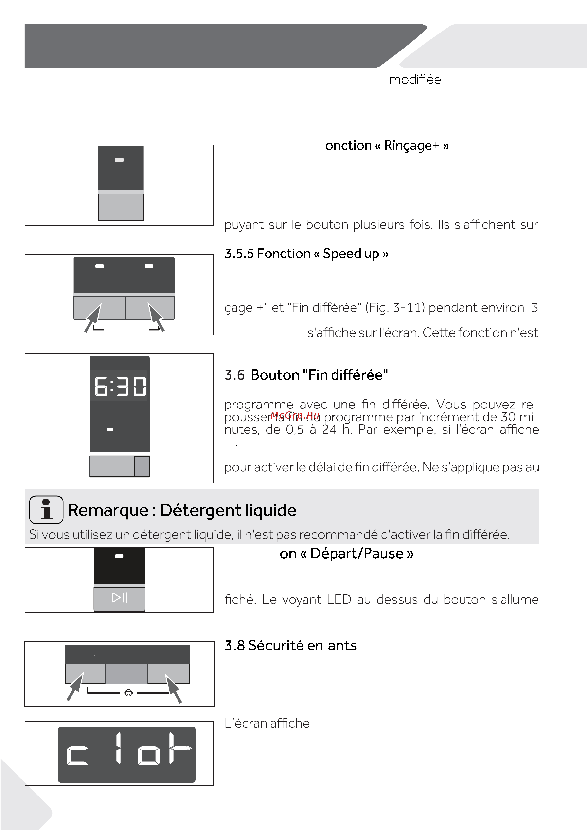 Haier HW90-B14636 [42/100] Panneau de commande