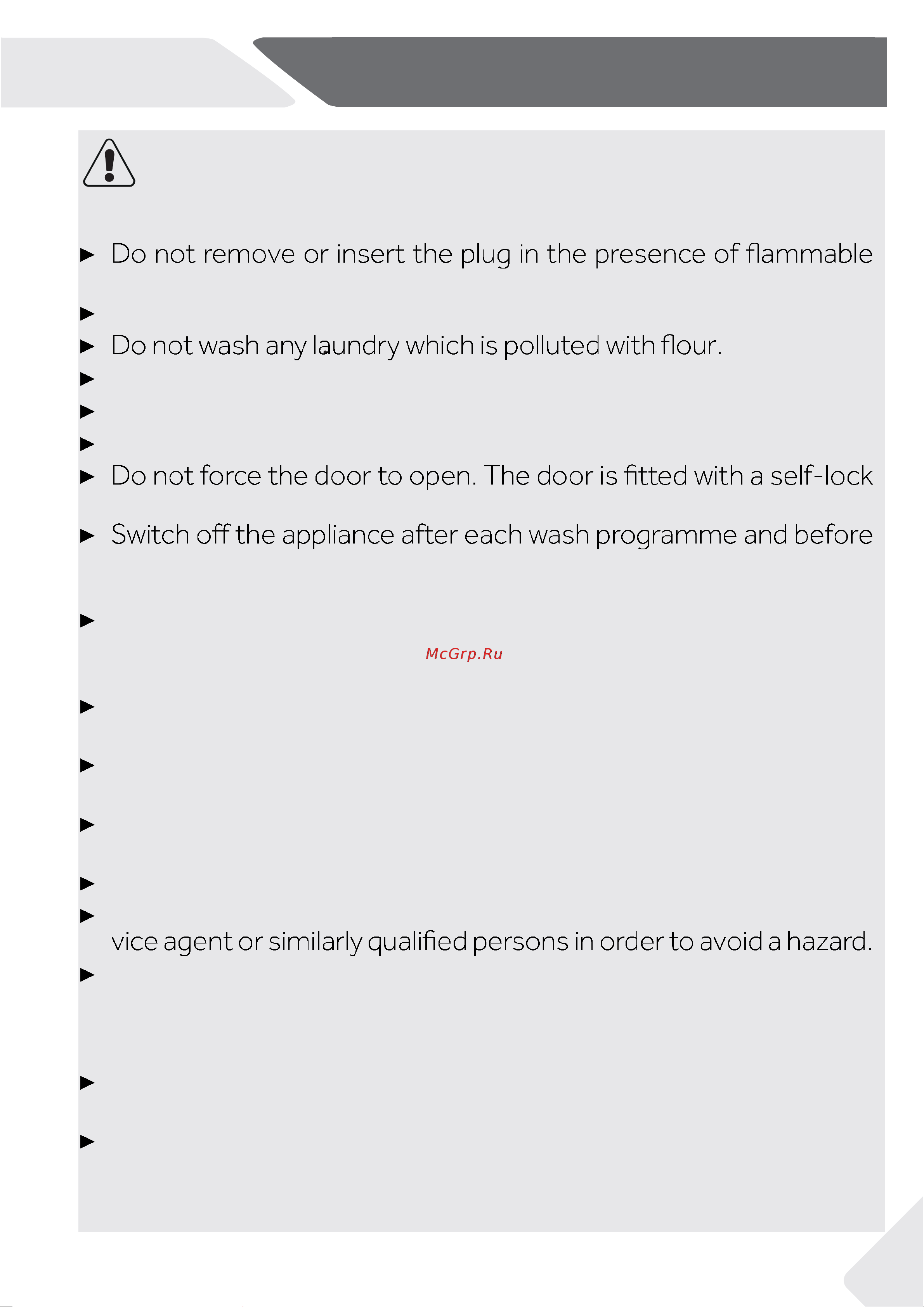 Haier HW90-B14636 [5/100] Safety information