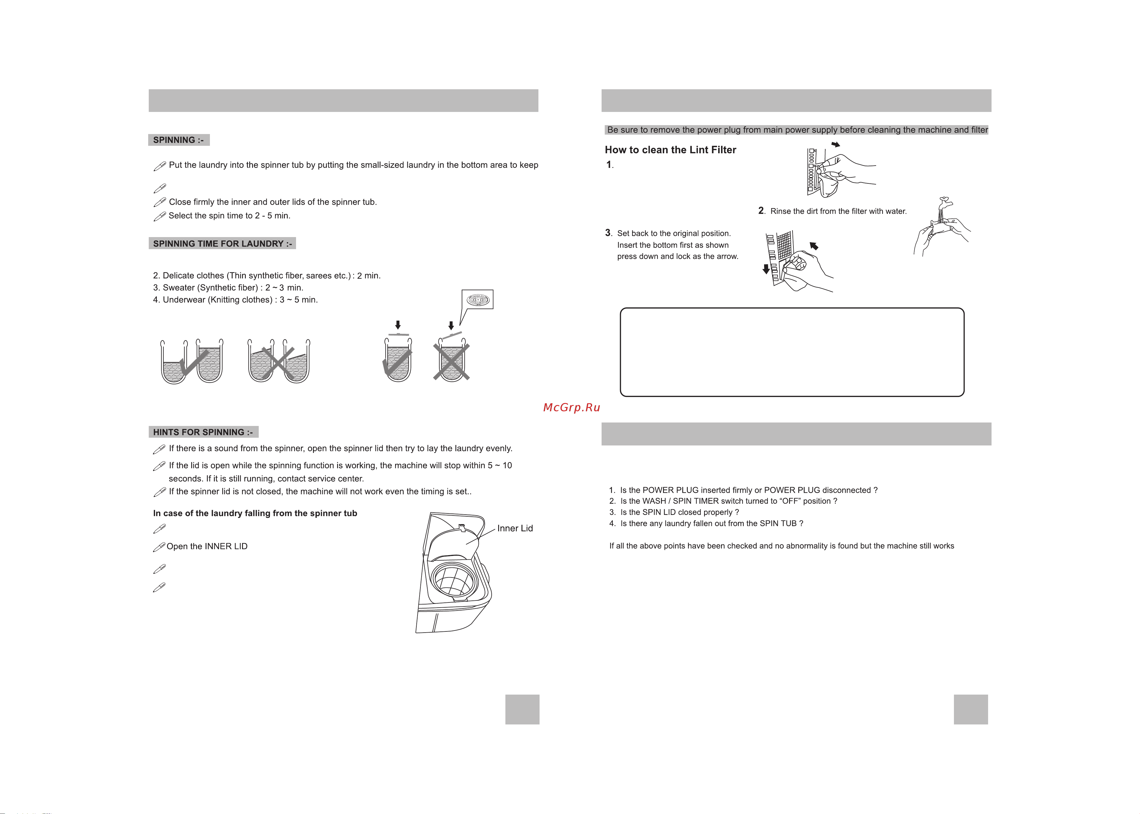 Haier XPB62-0613D [5/9] Care and maintenance