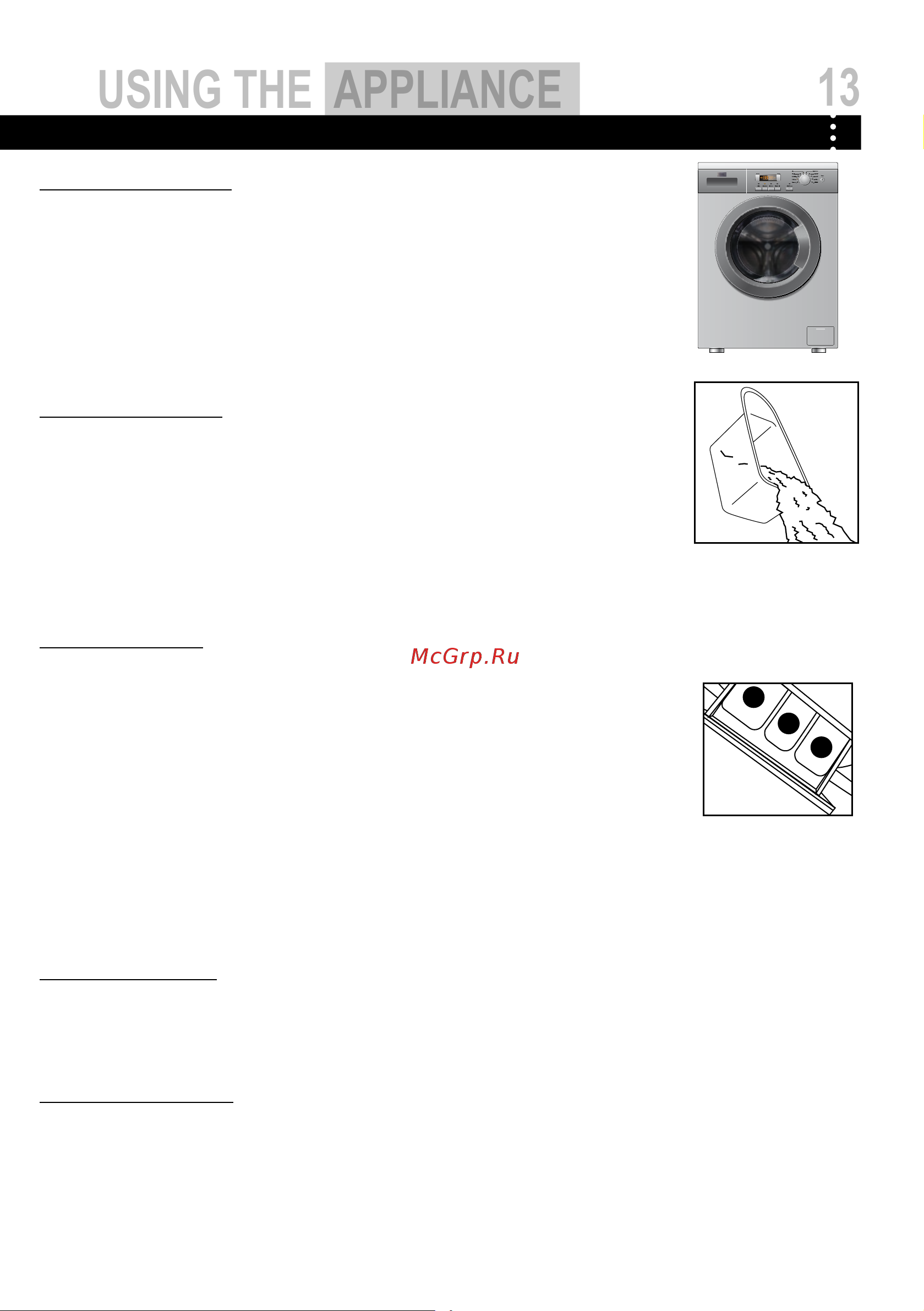 Haier HW80-1401B-U [13/20] Using the appliance