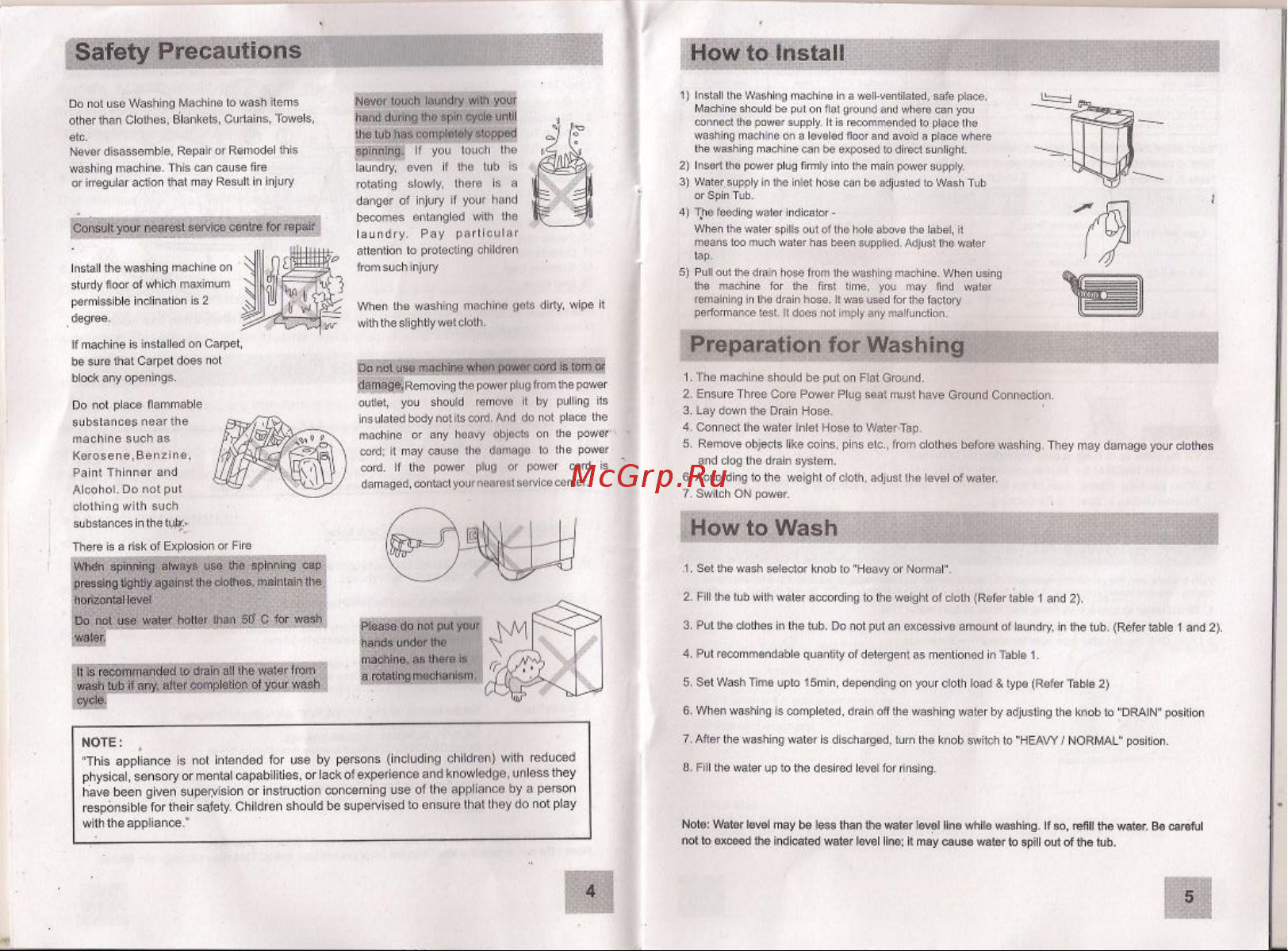 Haier XPB62-0613RU [4/12] Kg manual page 4 5
