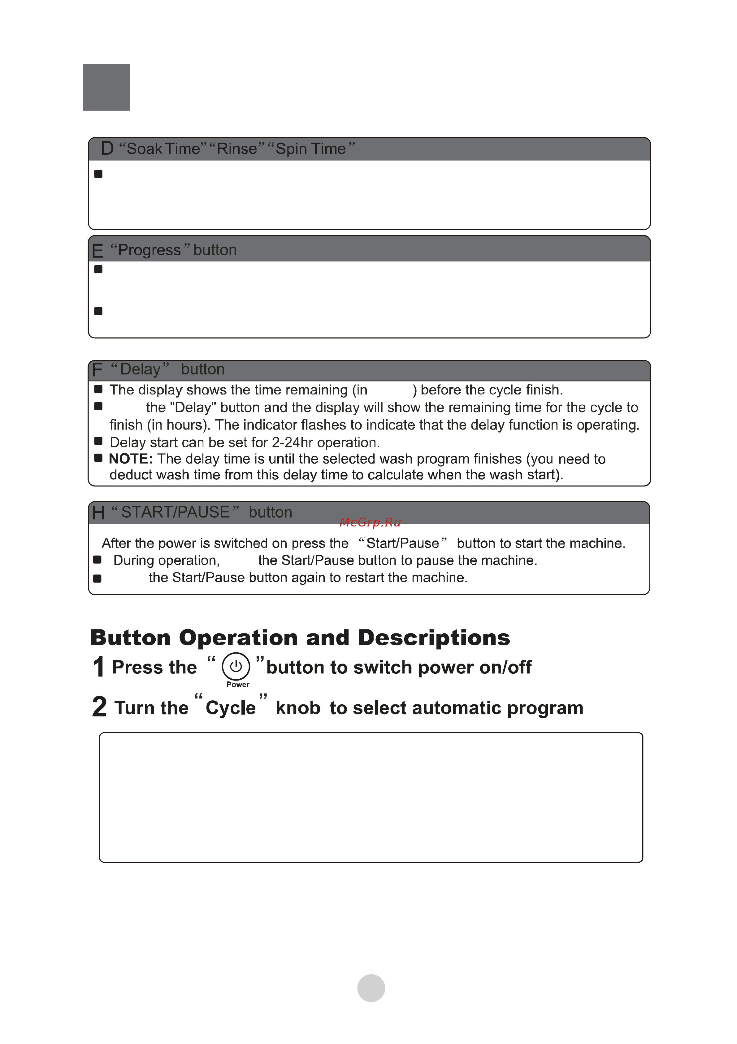 Haier HWM90-1678T [15/20] Operation