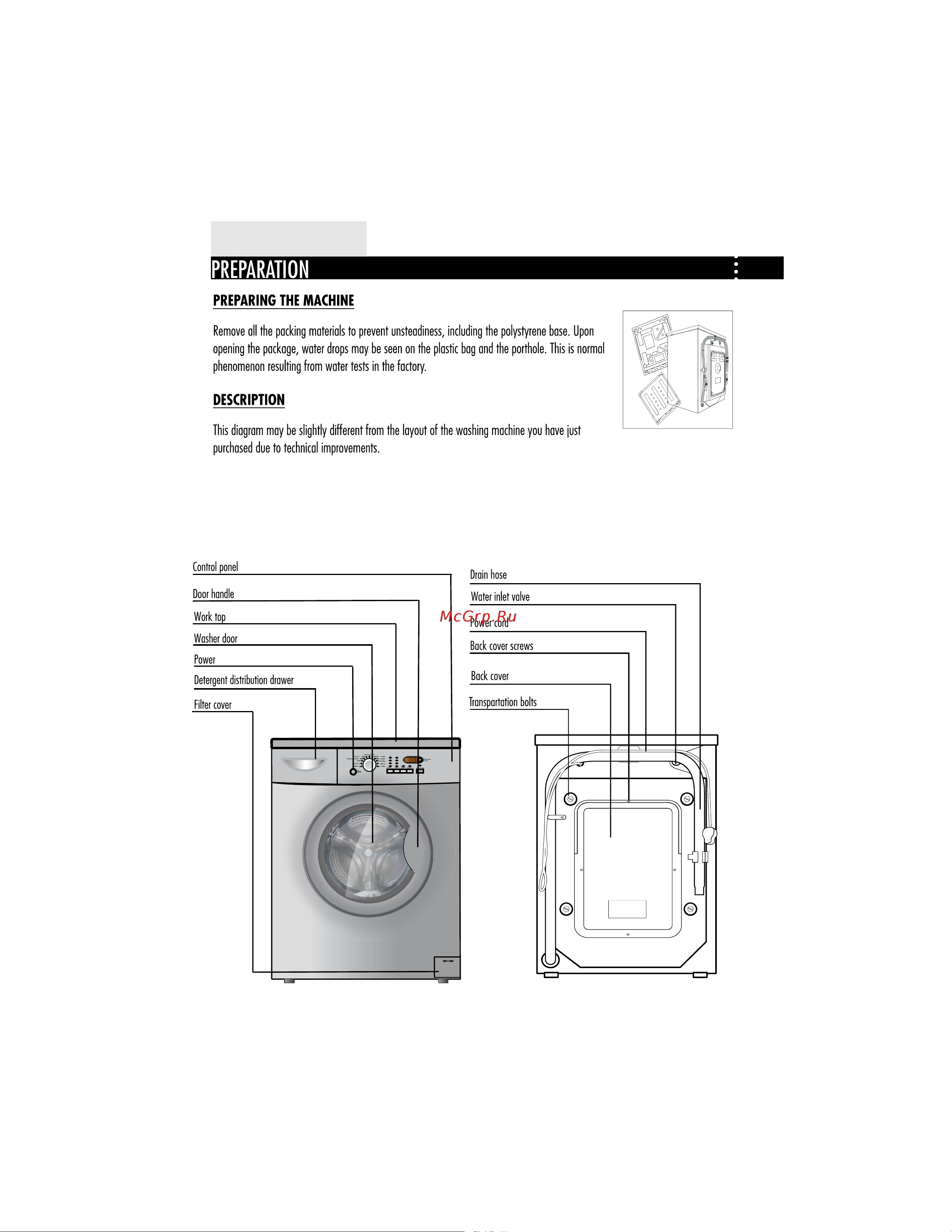 Haier HW80-1003D S [4/41] Before use