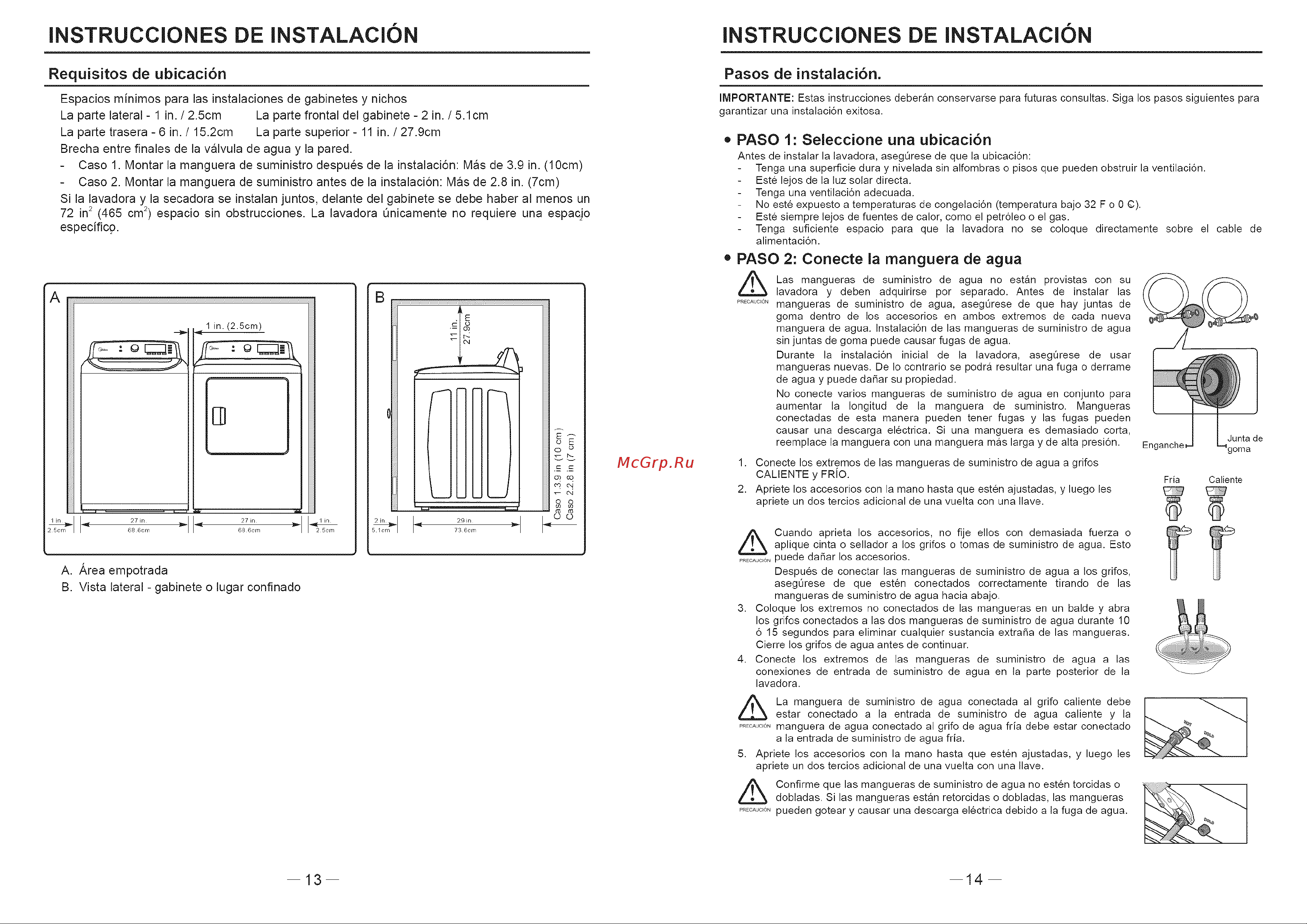 Haier HLTW600AXW [38/46] Instrucciones de instalación instrucciones de instalación