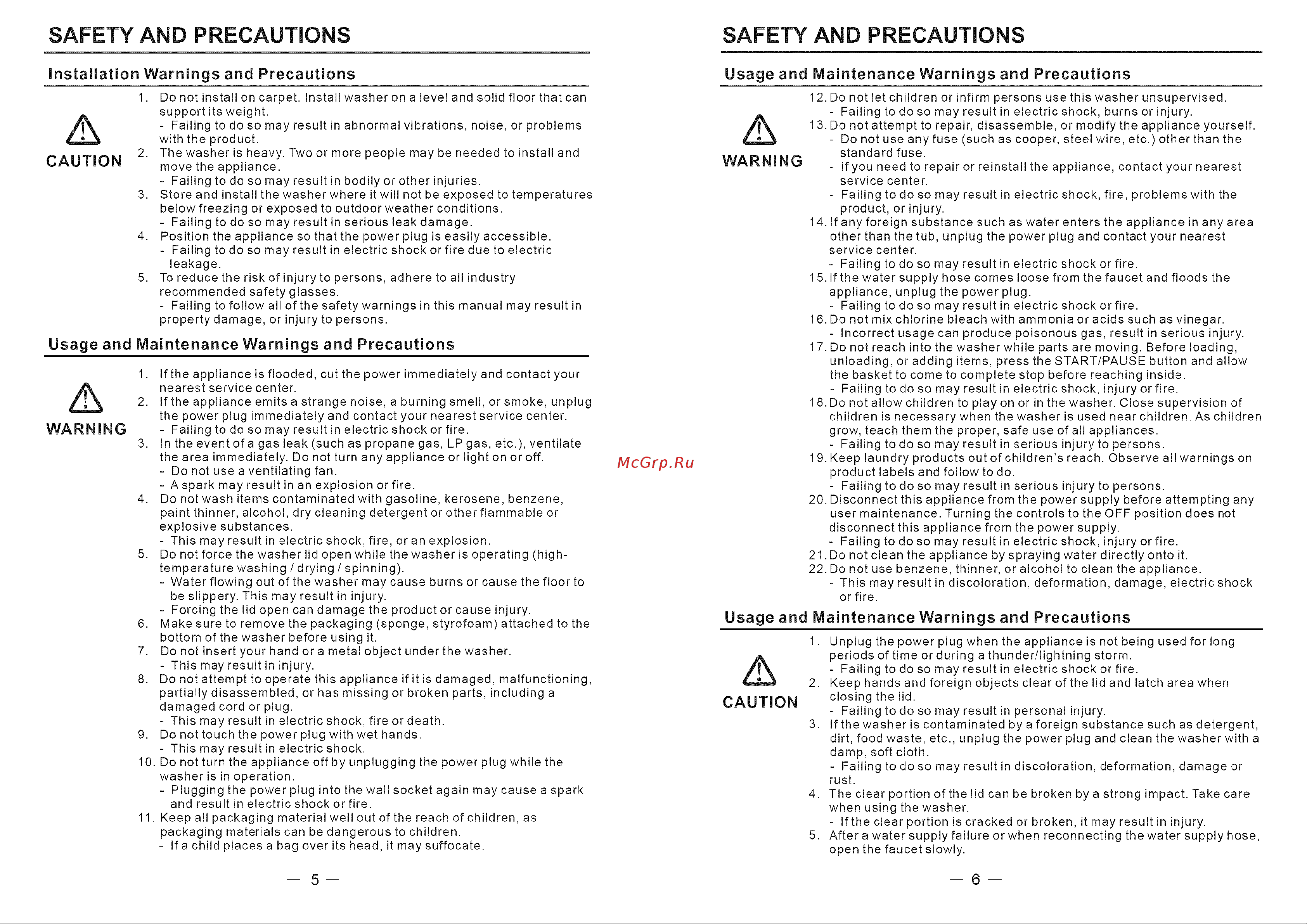 Haier HLTW600AXW [4/46] Safety and precautions safety and precautions