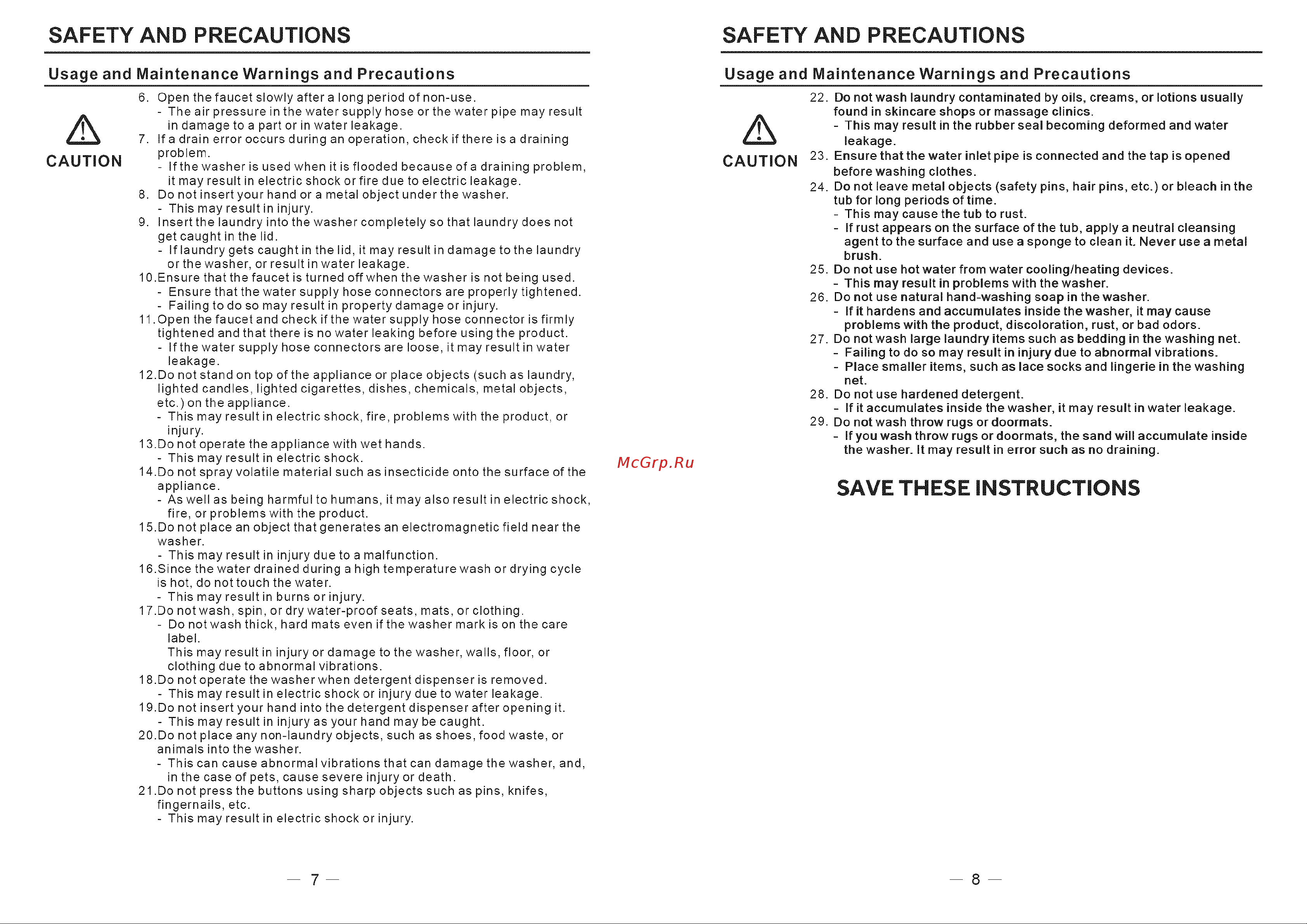 Haier HLTW600AXW [5/46] Safety and precautions safety and precautions