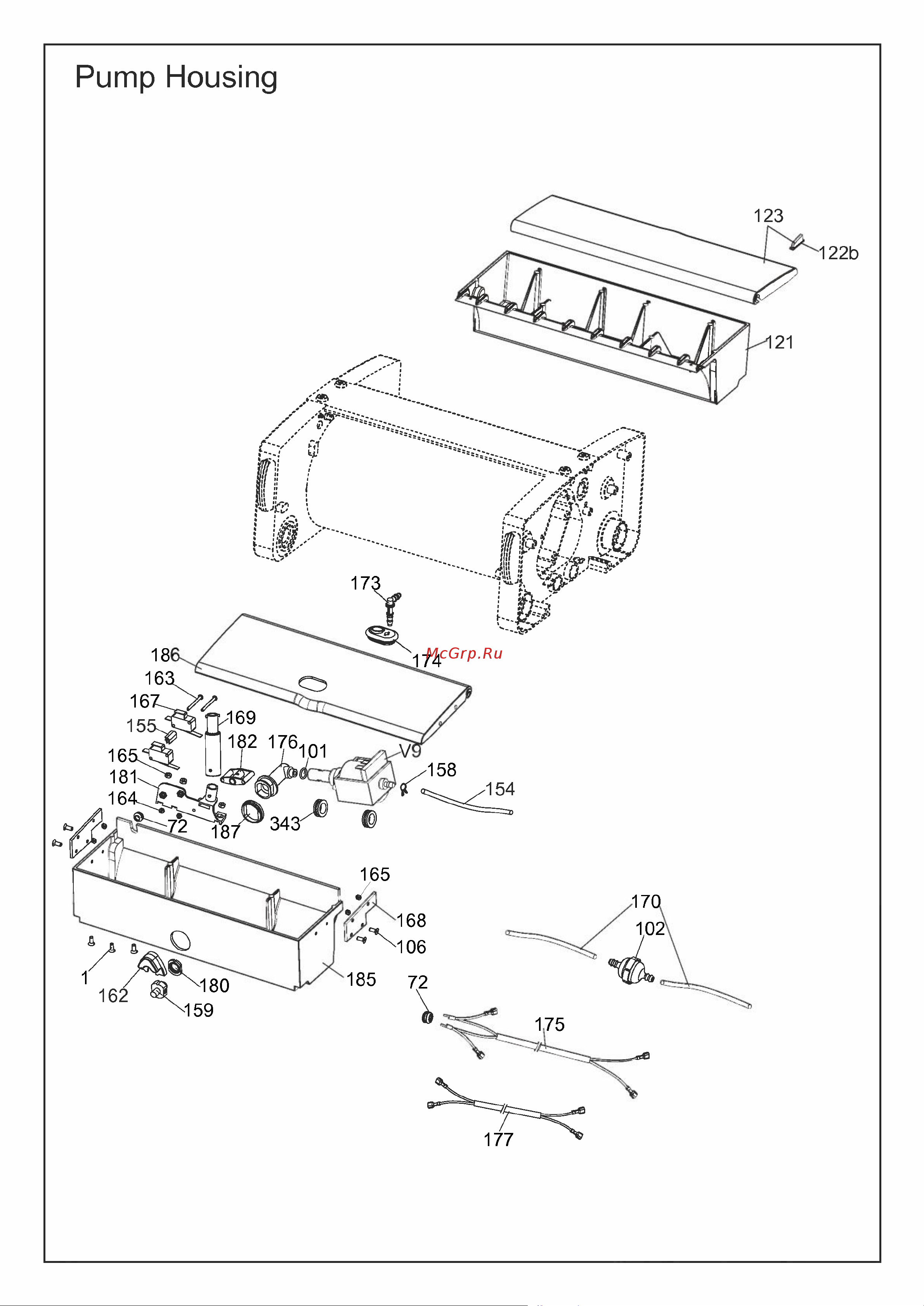Truvox Multiwash 340 P [8/16] Pump housing