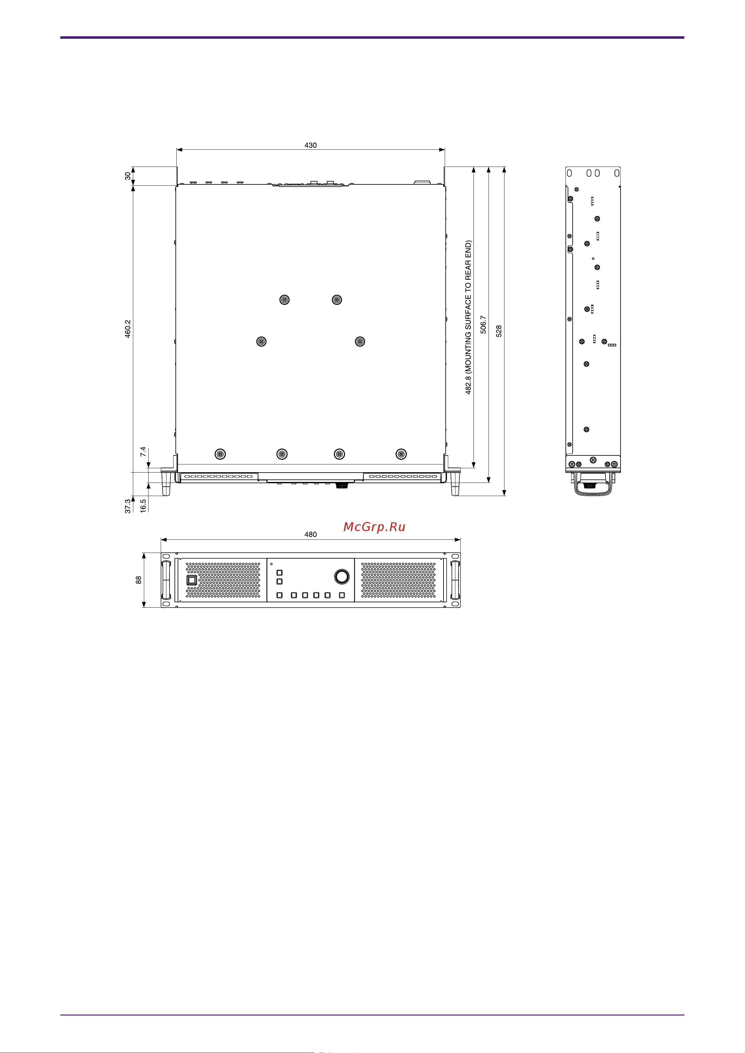 Yamaha PC406-D [107/109] Размеры