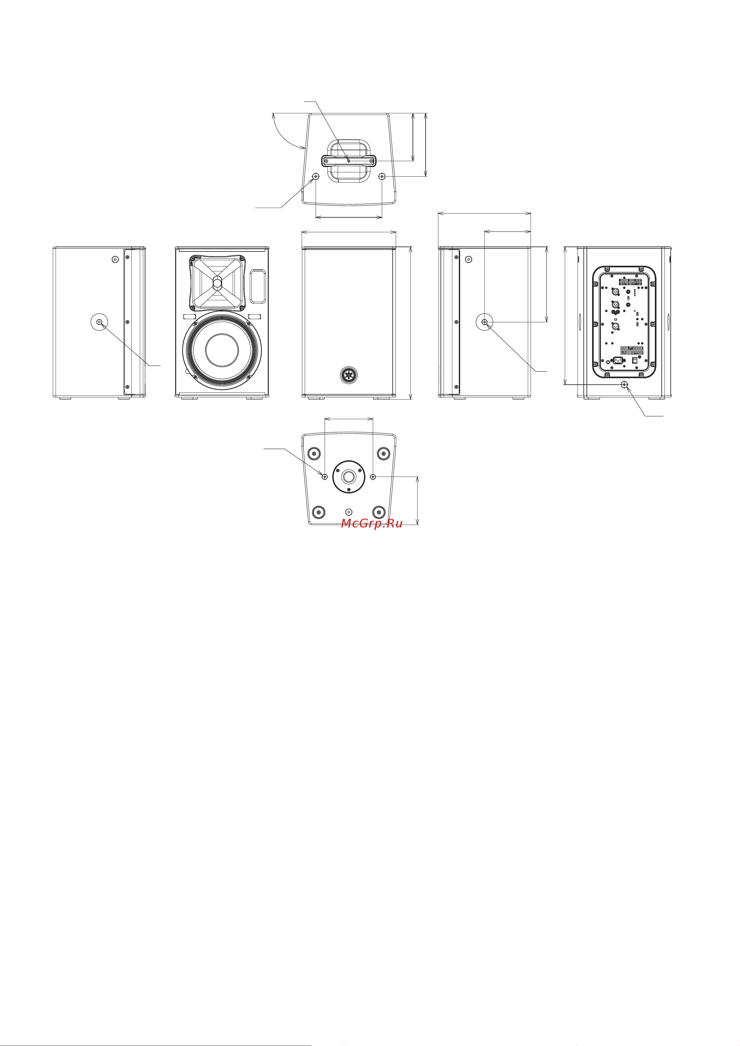 Yamaha DHR15 [21/26] Dimensions