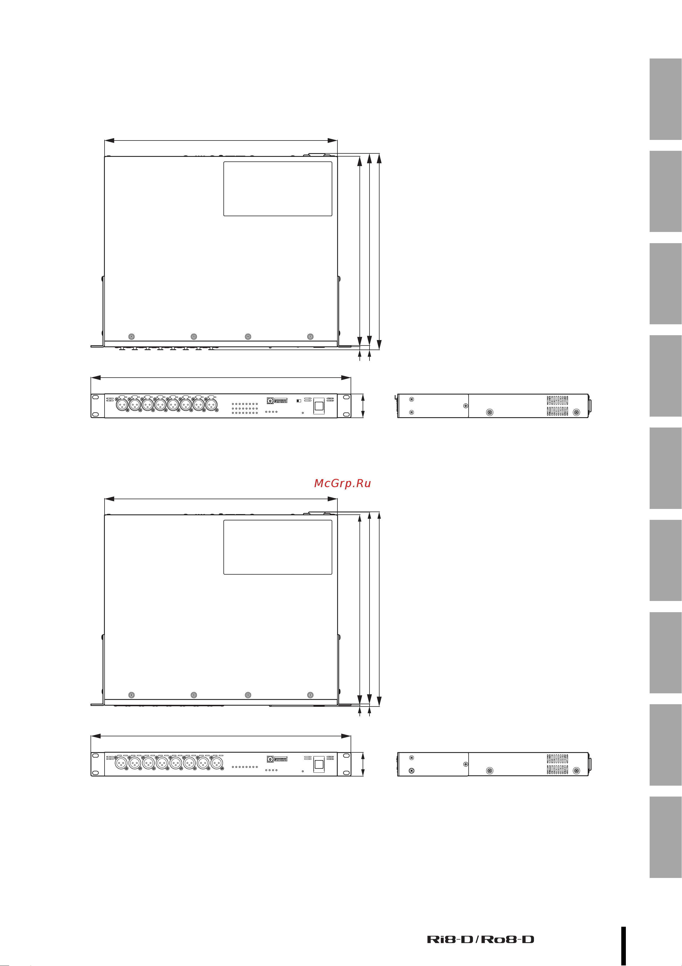 Yamaha Ro8-D [23/26] Dimensions