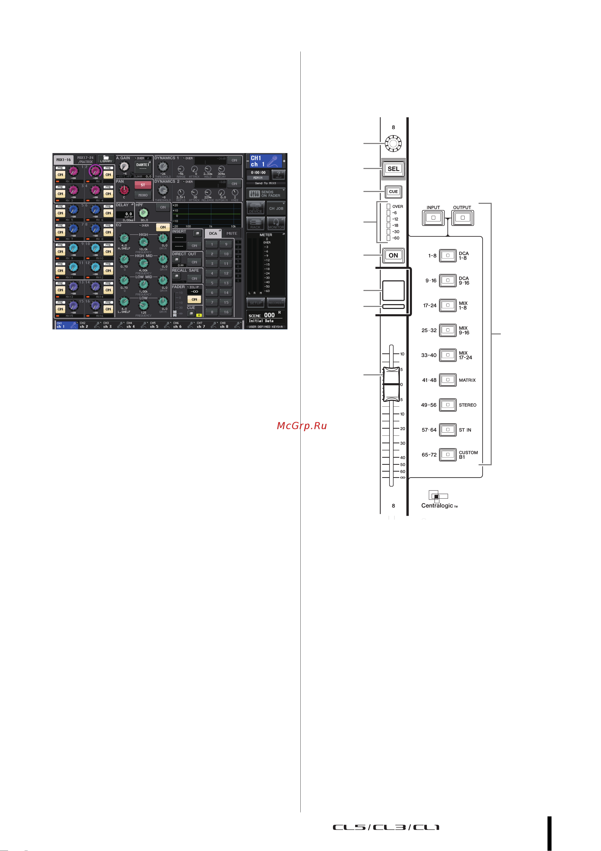 Yamaha CL3 [13/67] Секция centralogic