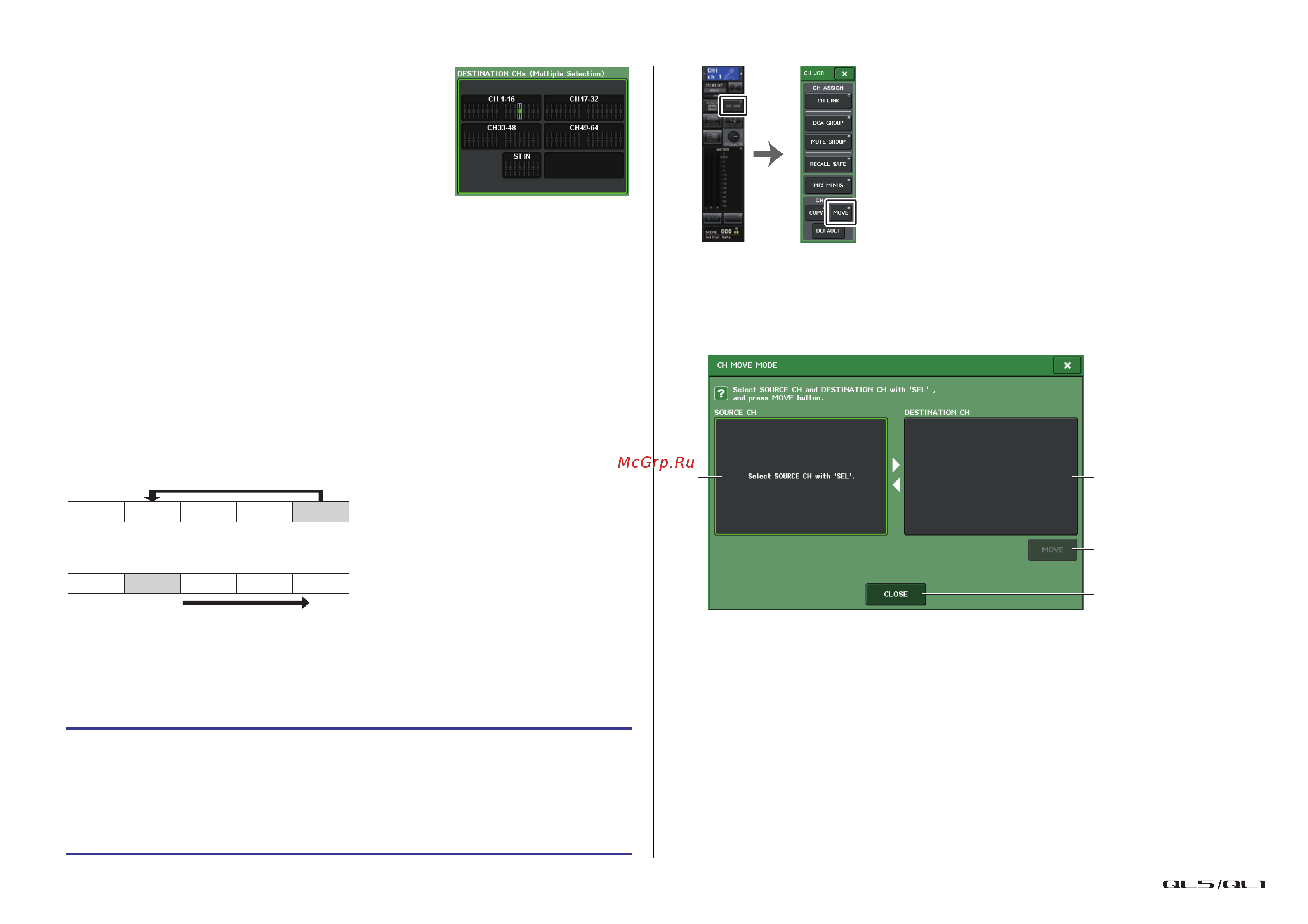 Yamaha QL1 [82/324] Окно ch move mode