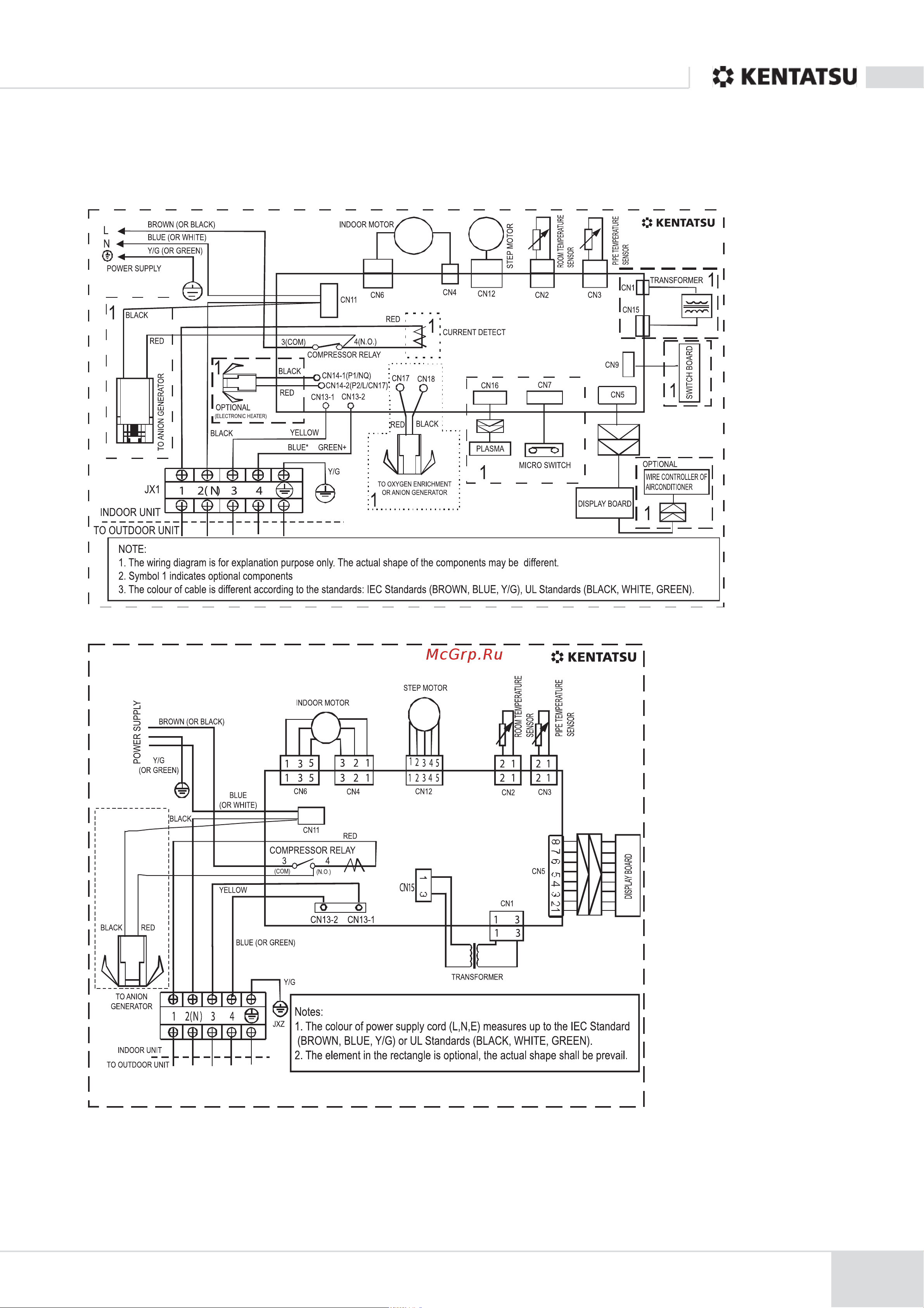 Kentatsu KSGC21HFAN1 [13/42] Электрические схемы