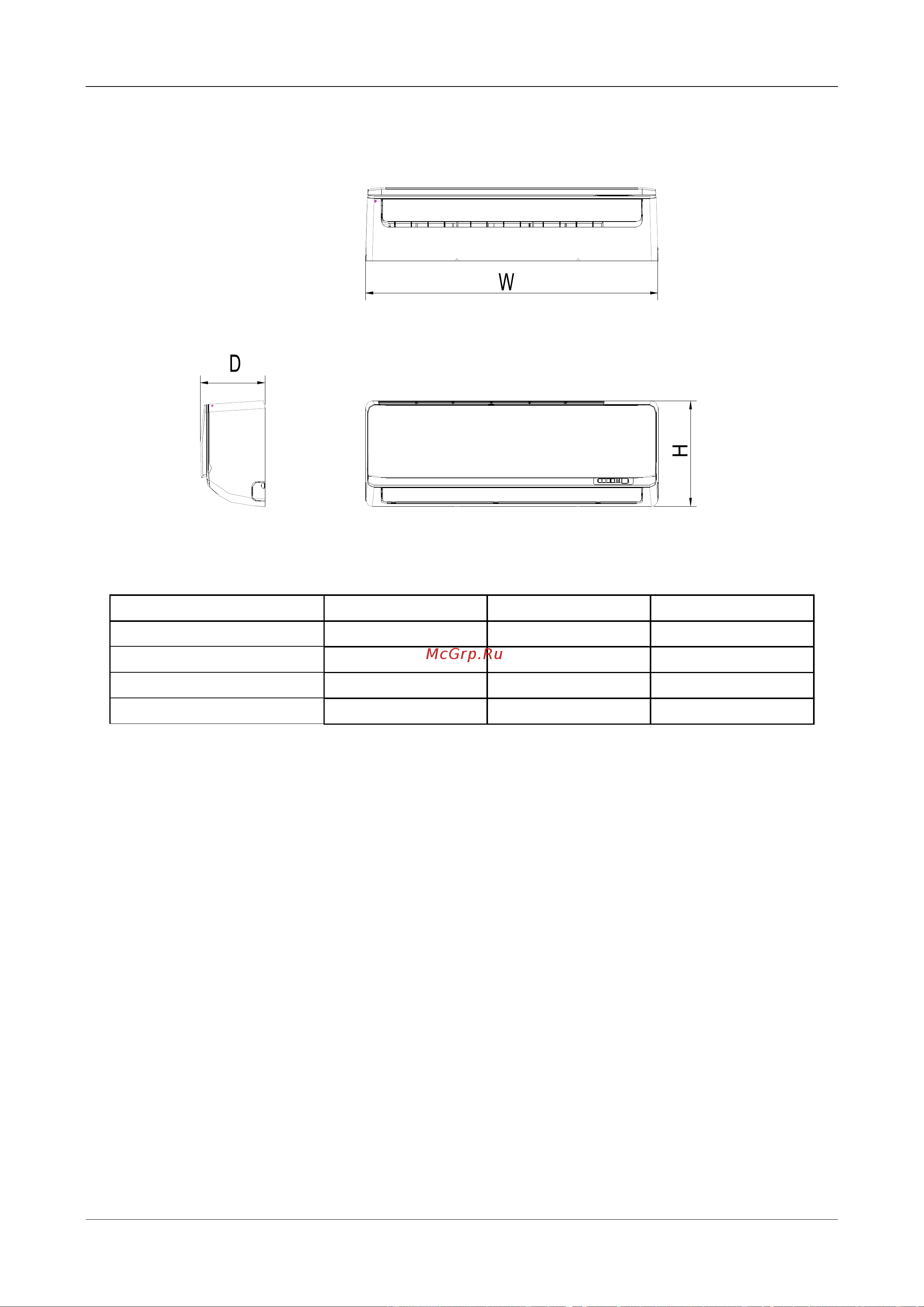 Midea MO11M-24HN1 [12/55] Dimension