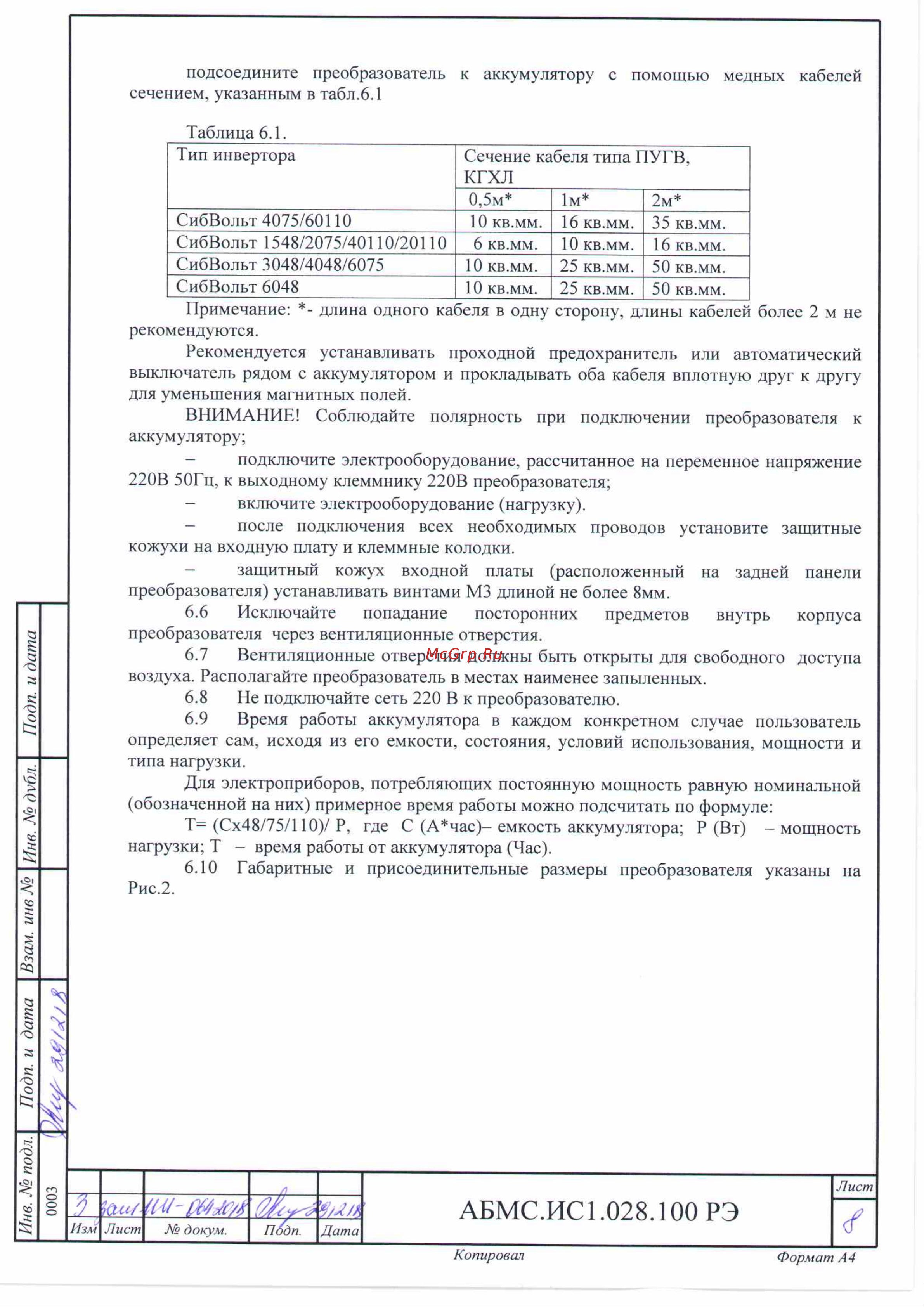 Сибконтакт СибВольт 20110ЖД преобразователь напряжения DC/AC 110/220В, 2000 Вт УТ000007782 [9/14] Абмс ис1 28 00 рэ