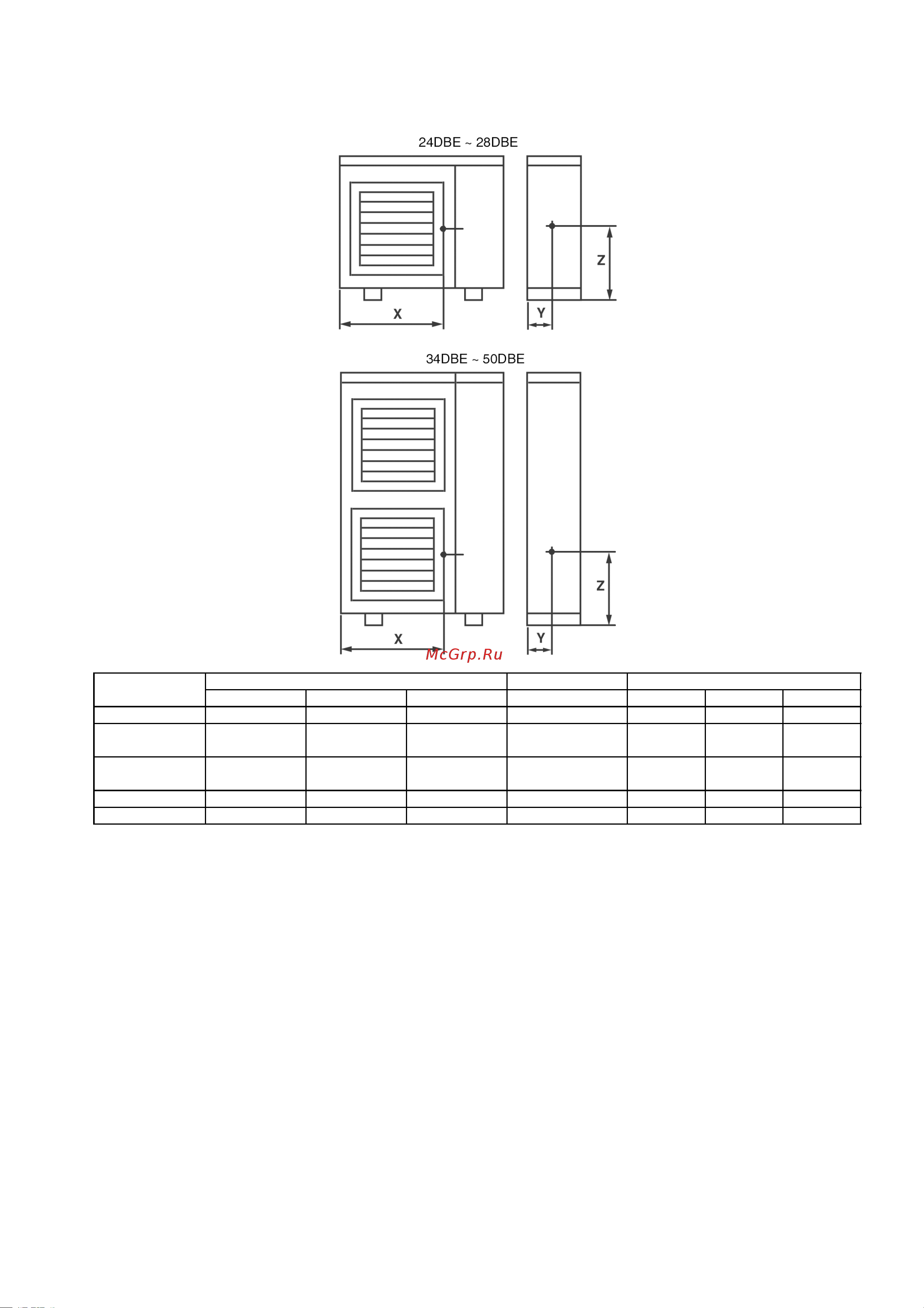 Panasonic CS-F43DTE5 / CU-B43DBE8 [45/150] Position of the centre gravity