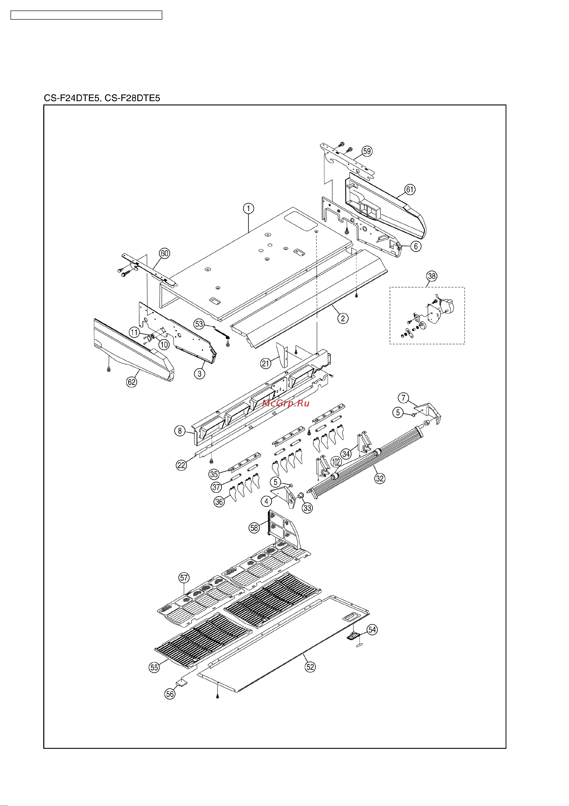 Panasonic CS-F28DTE5 / CU-L28DBE5 [84/108] Replacement parts