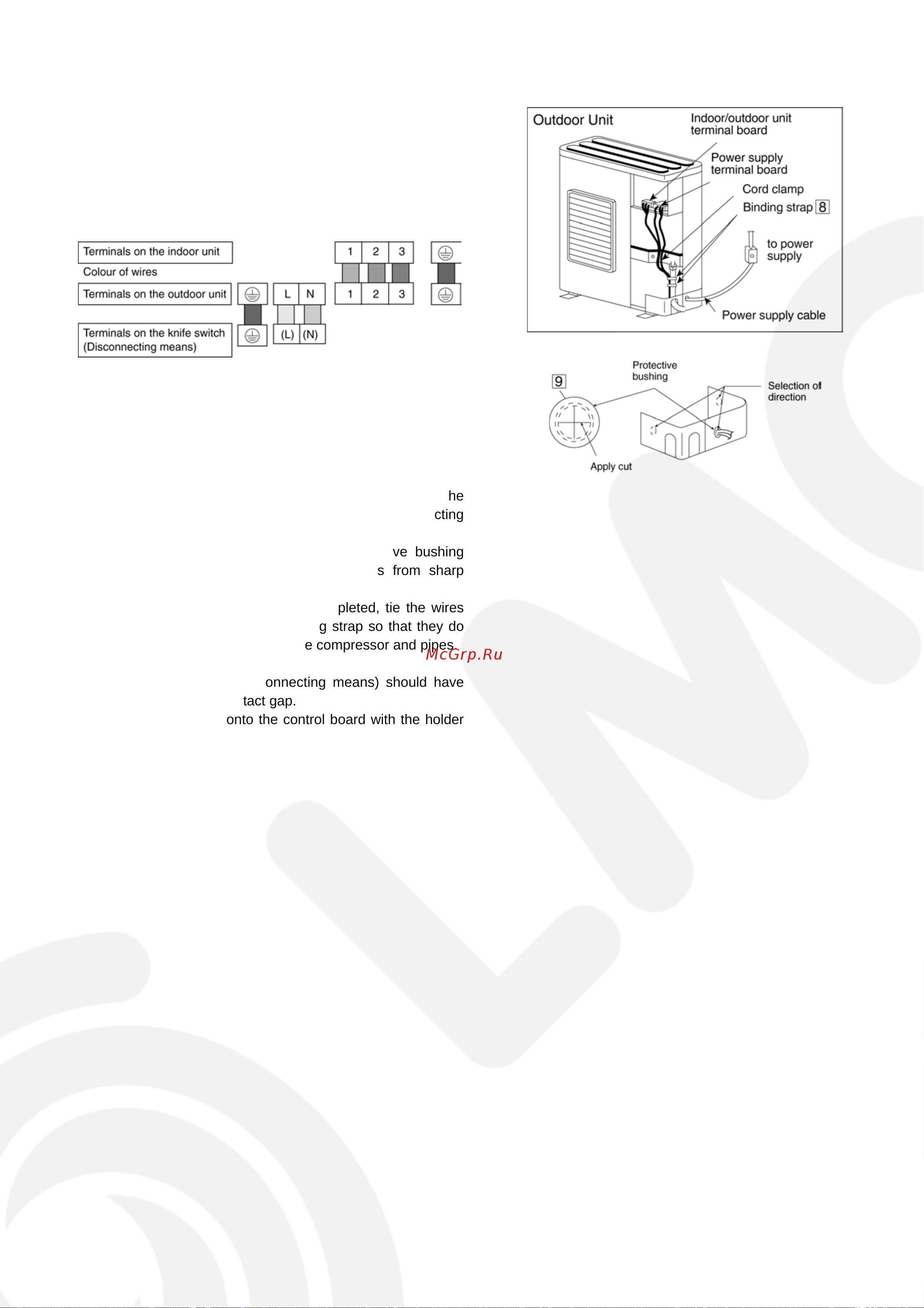 Panasonic CU-E24GKE [31/78] Connect the cable to the outdoor unit