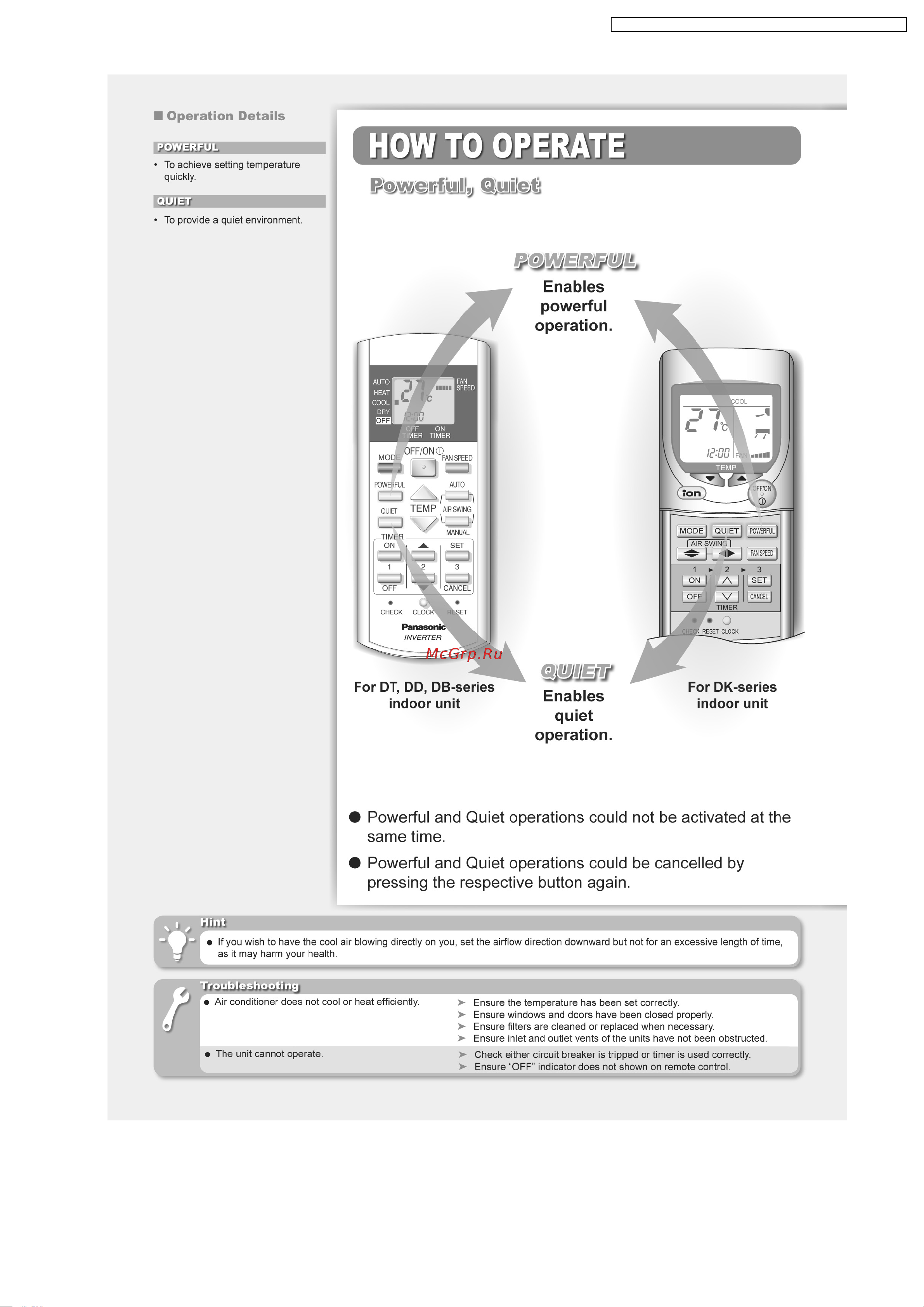 Panasonic CS-E12DKRW / CU-4E27CBPG Сервис мануал онлайн [133/200] 627123