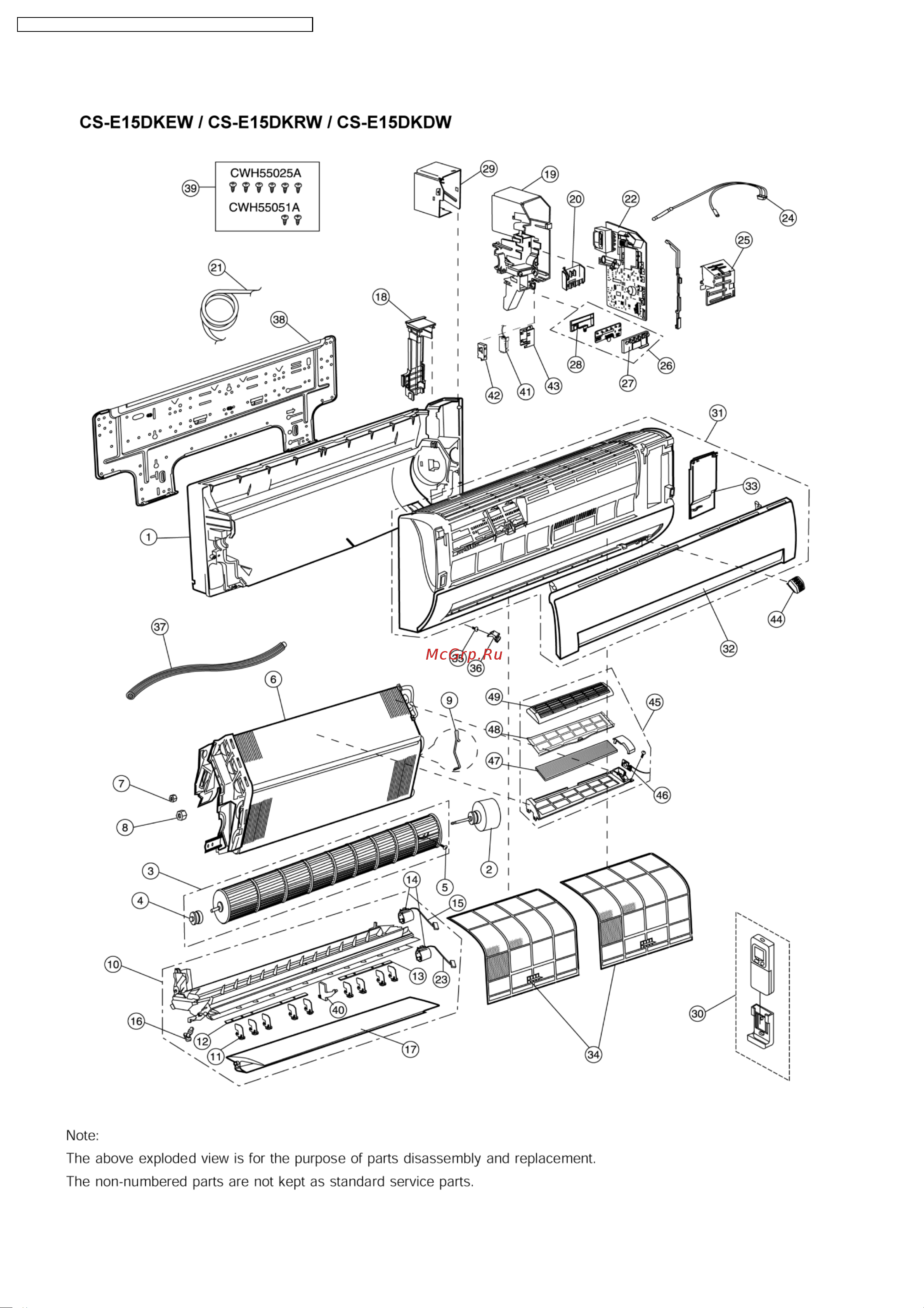 Panasonic CS-E12DKEW / CU-3E23CBPG Сервис мануал онлайн [188/200] 627125