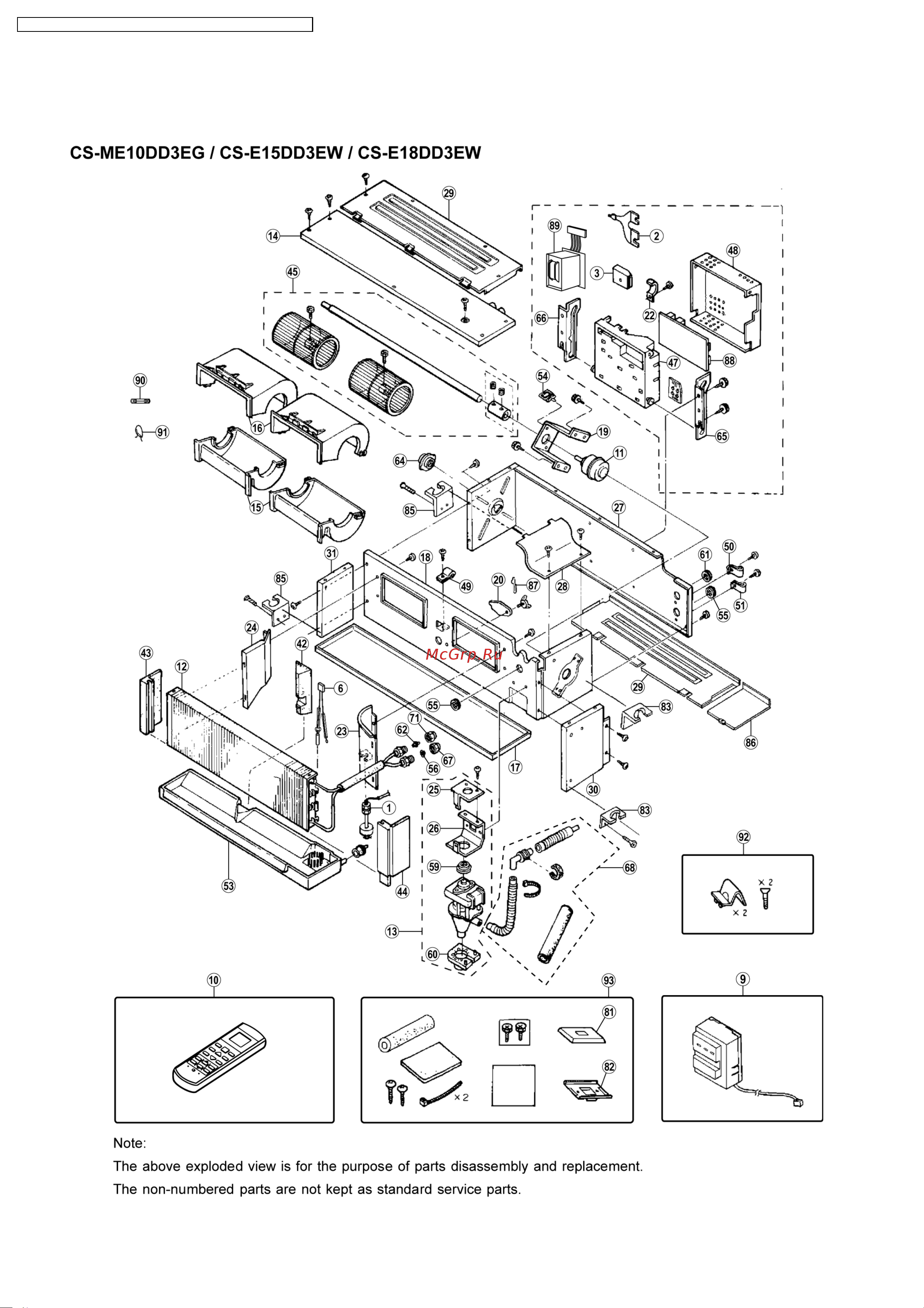 Panasonic CS-E18DKDW / CU-3E23CBPG Сервис мануал онлайн [192/200] 627168