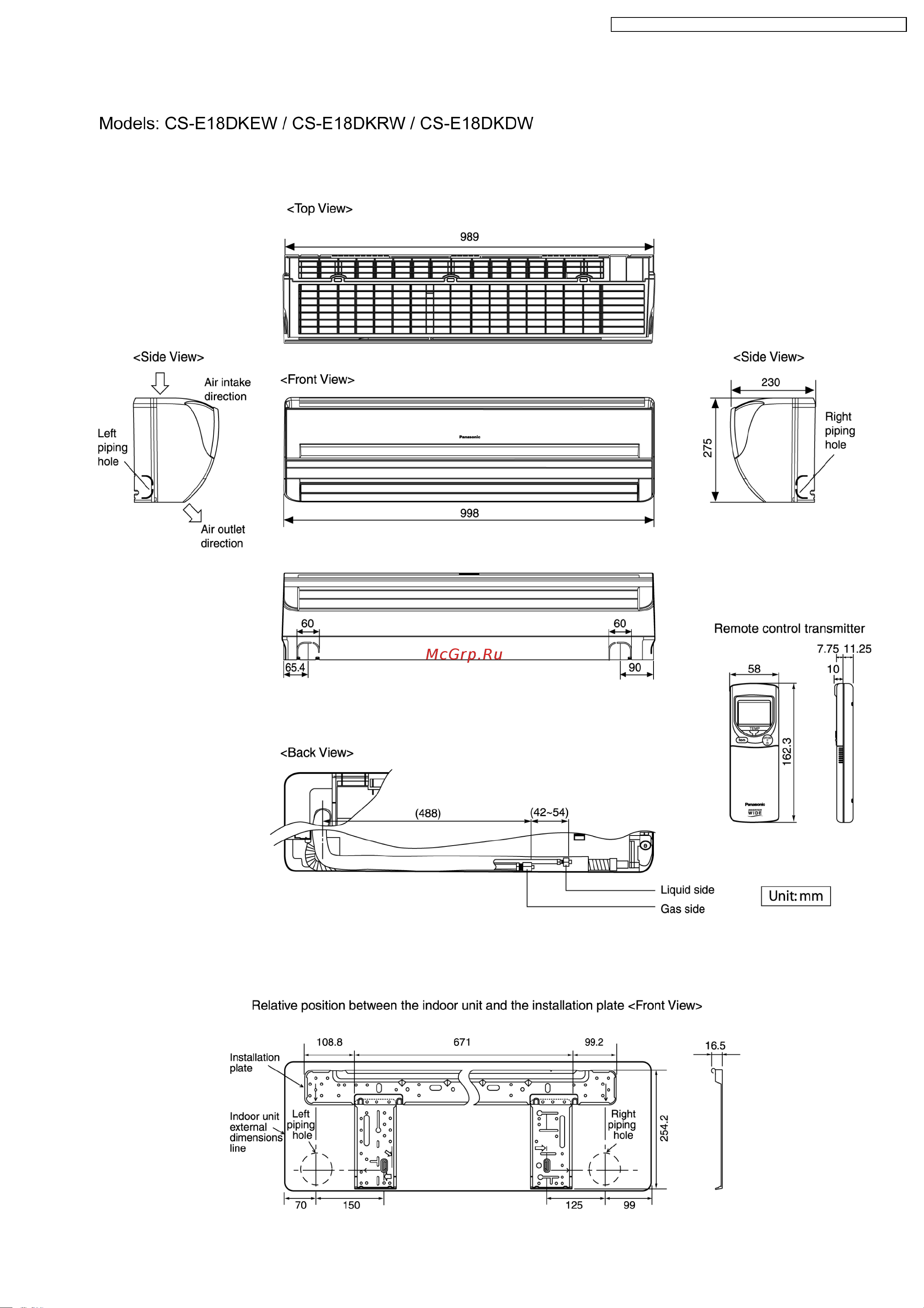 Panasonic CS-ME10DD3EG / CU-2E15CBPG Сервис мануал онлайн [25/200] 627170