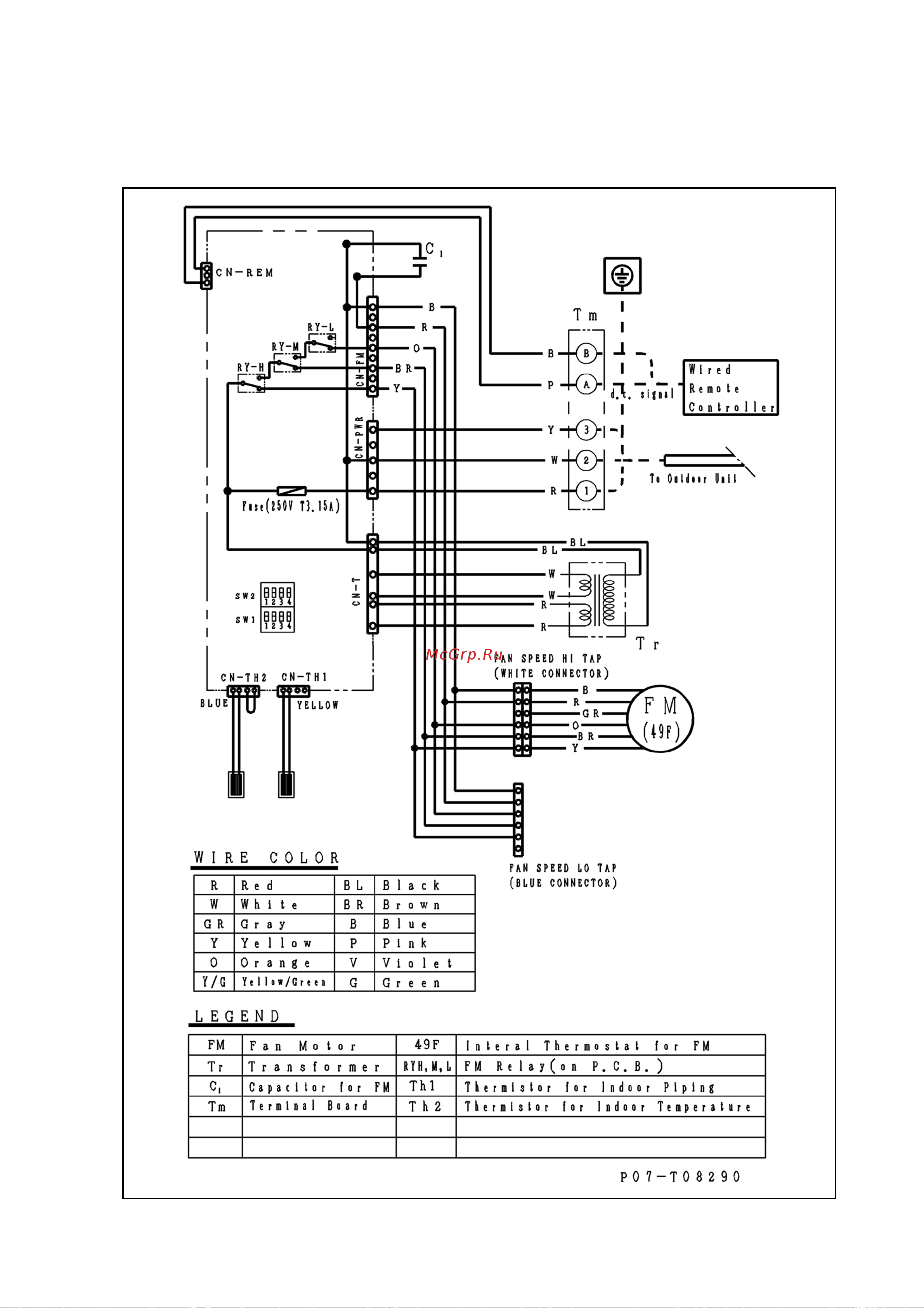 Panasonic CS-F50DD2E5 / CU-B50DBE8 [21/145] Wiring diagram