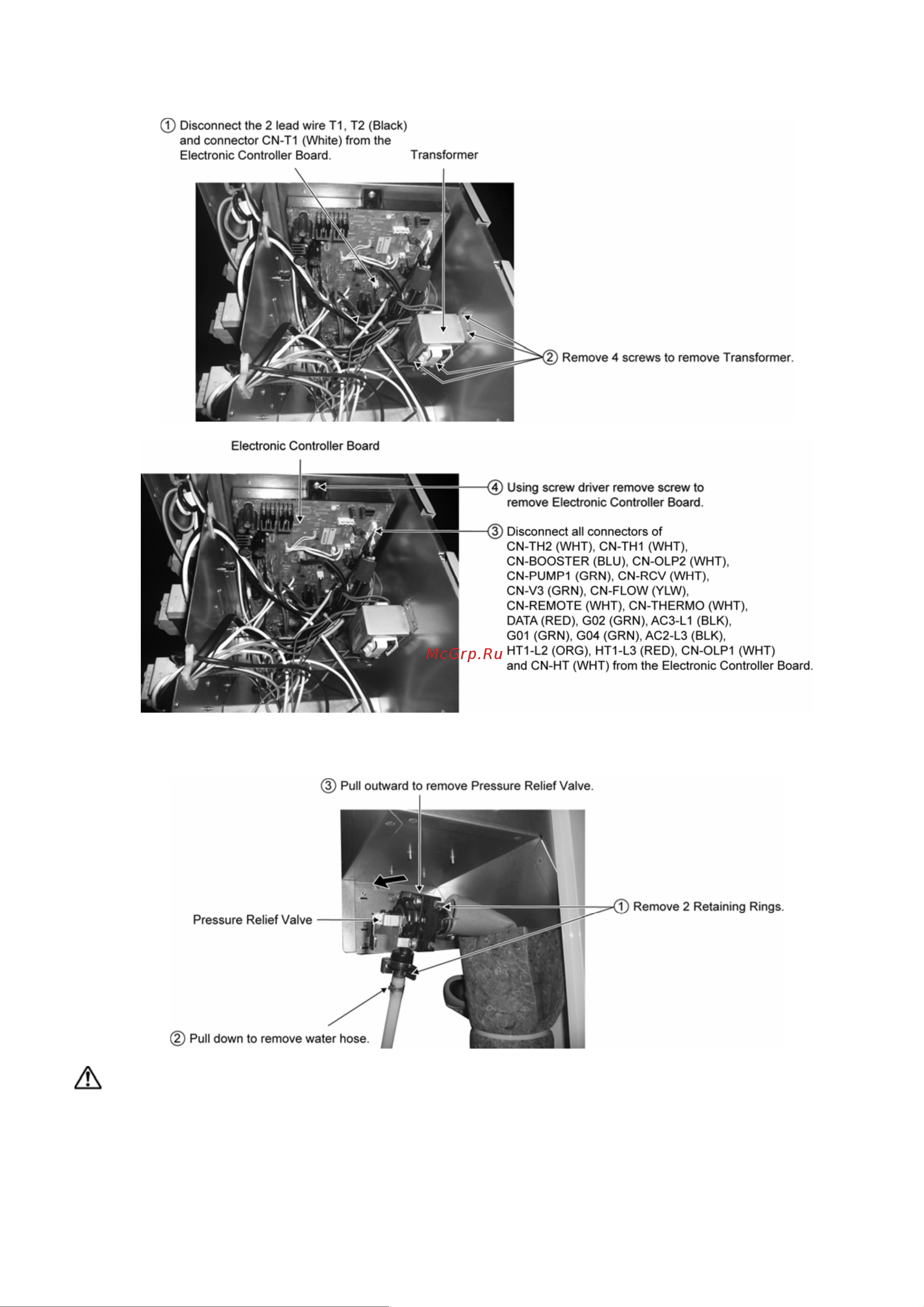 Panasonic WH-MDF16C9E8 [107/125] To remove transformer and electronic controller board