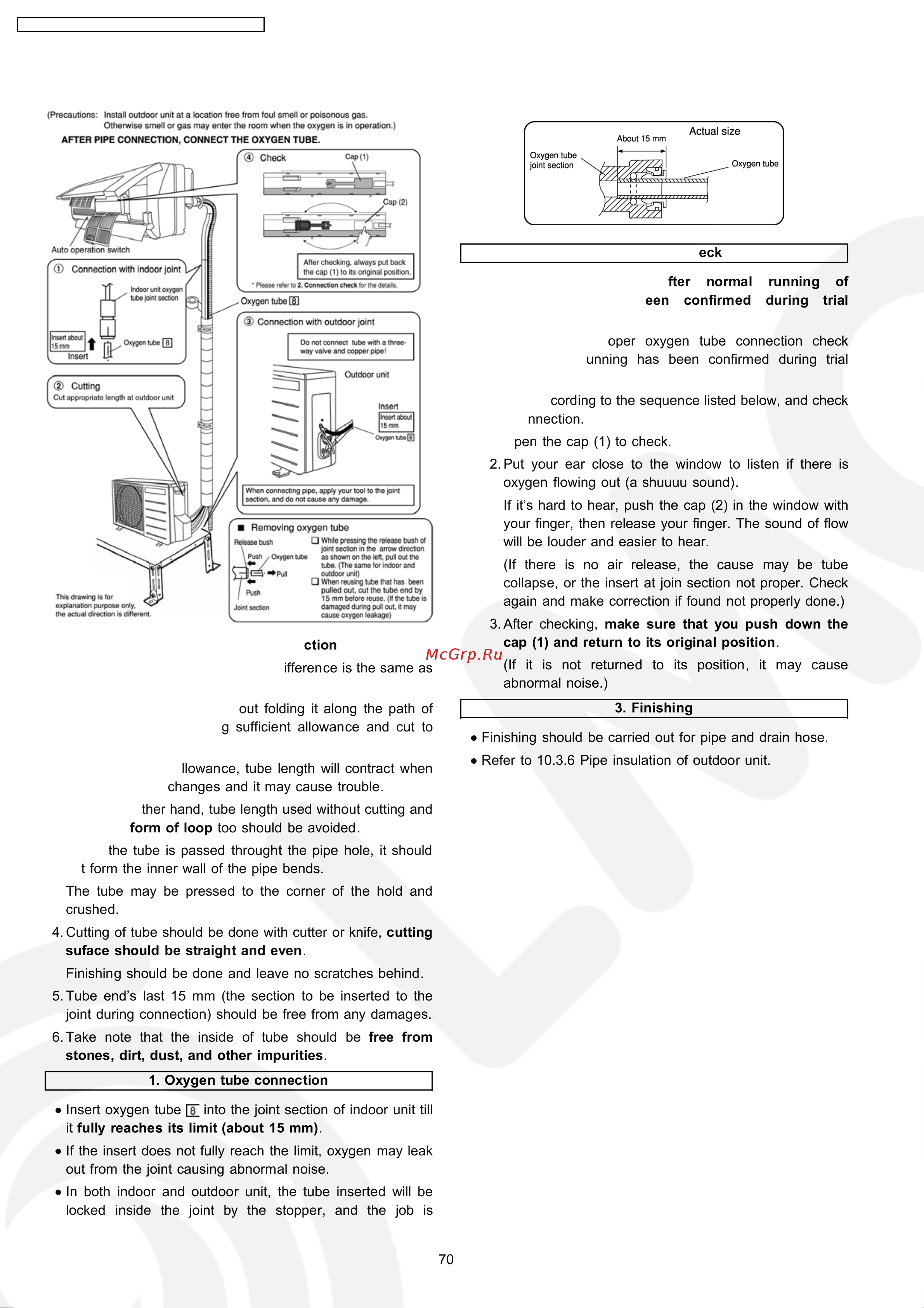 Panasonic CU-XE9CKE [70/110] Oxygen tube connection