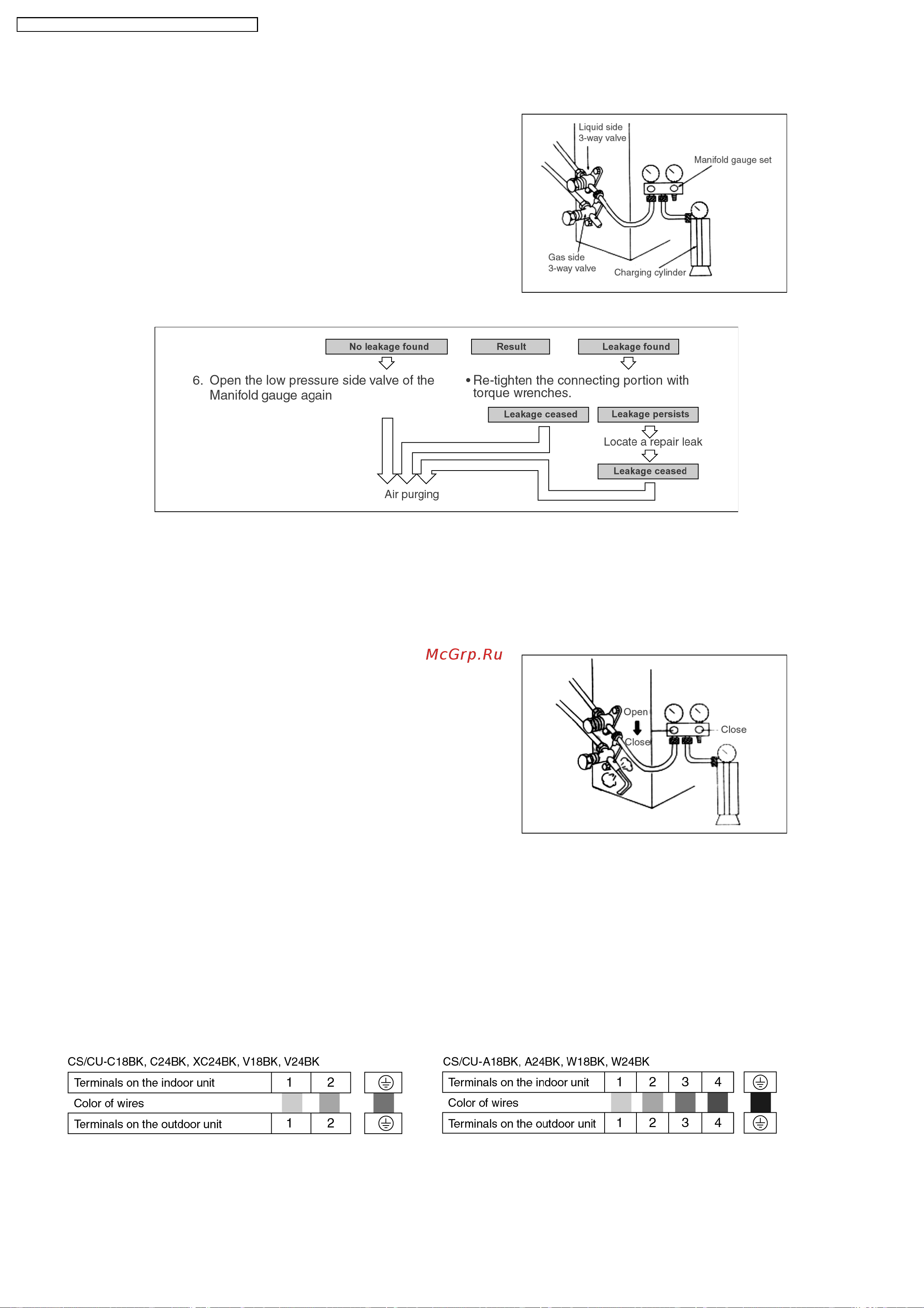 Panasonic CS-A18BKP / CU-A18BKP5 [46/82] Connect the cable to the outdoor unit