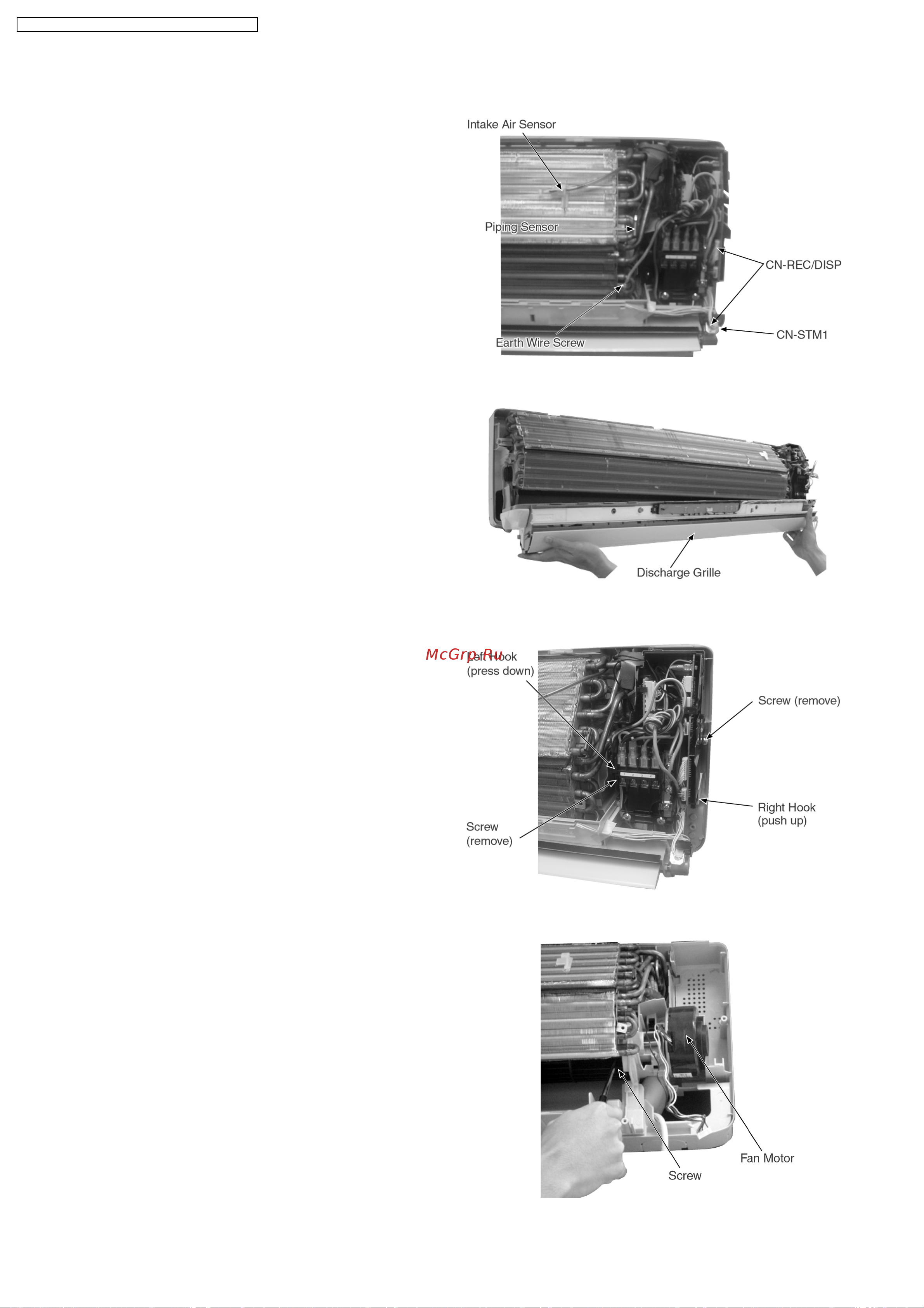 Panasonic CS-A18BKP / CU-A18BKP5 [62/82] Cross flow fan indoor and fan motor removal procedures