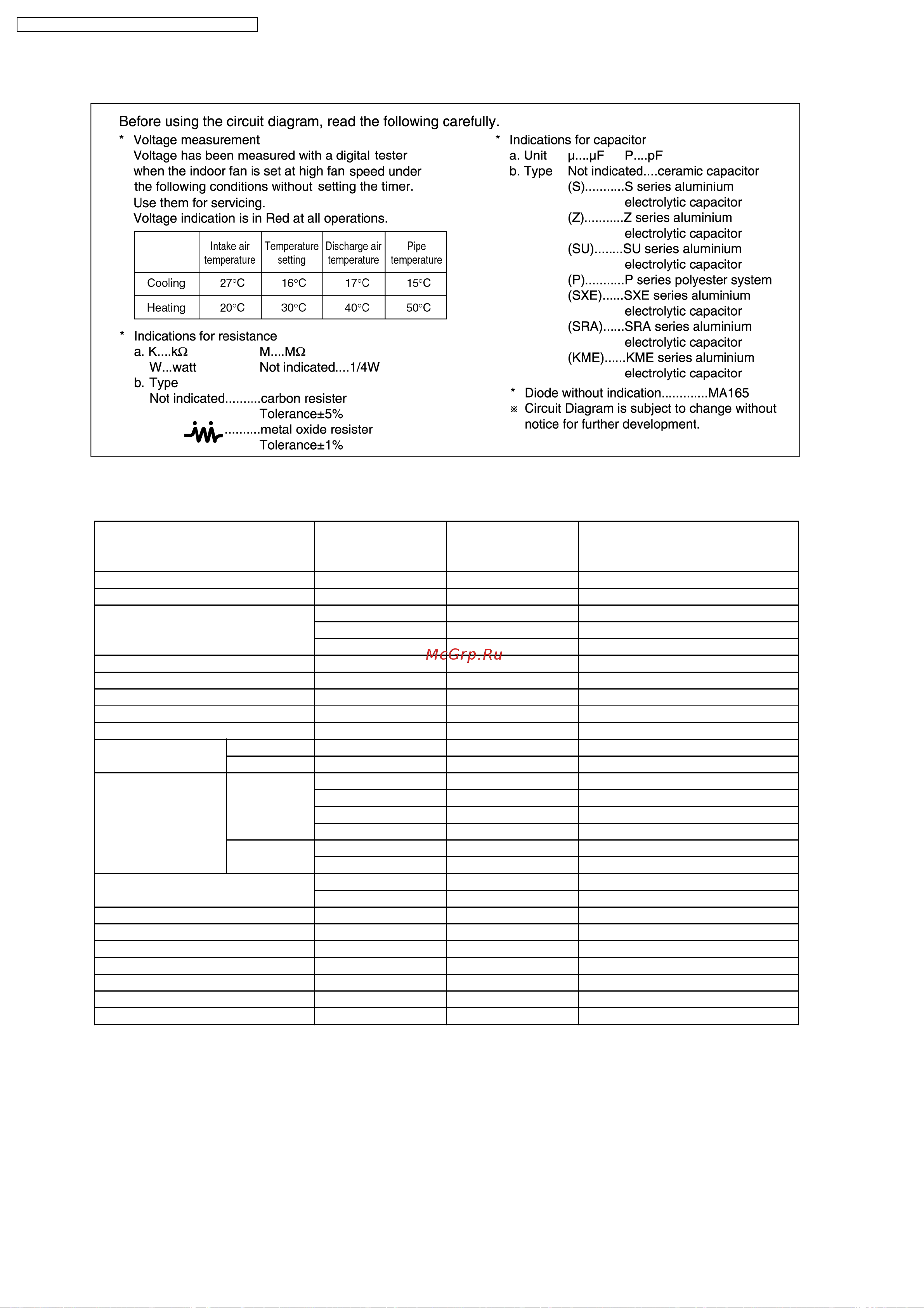 Panasonic CS-A18BKP / CU-A18BKP5 [78/82] Timer table