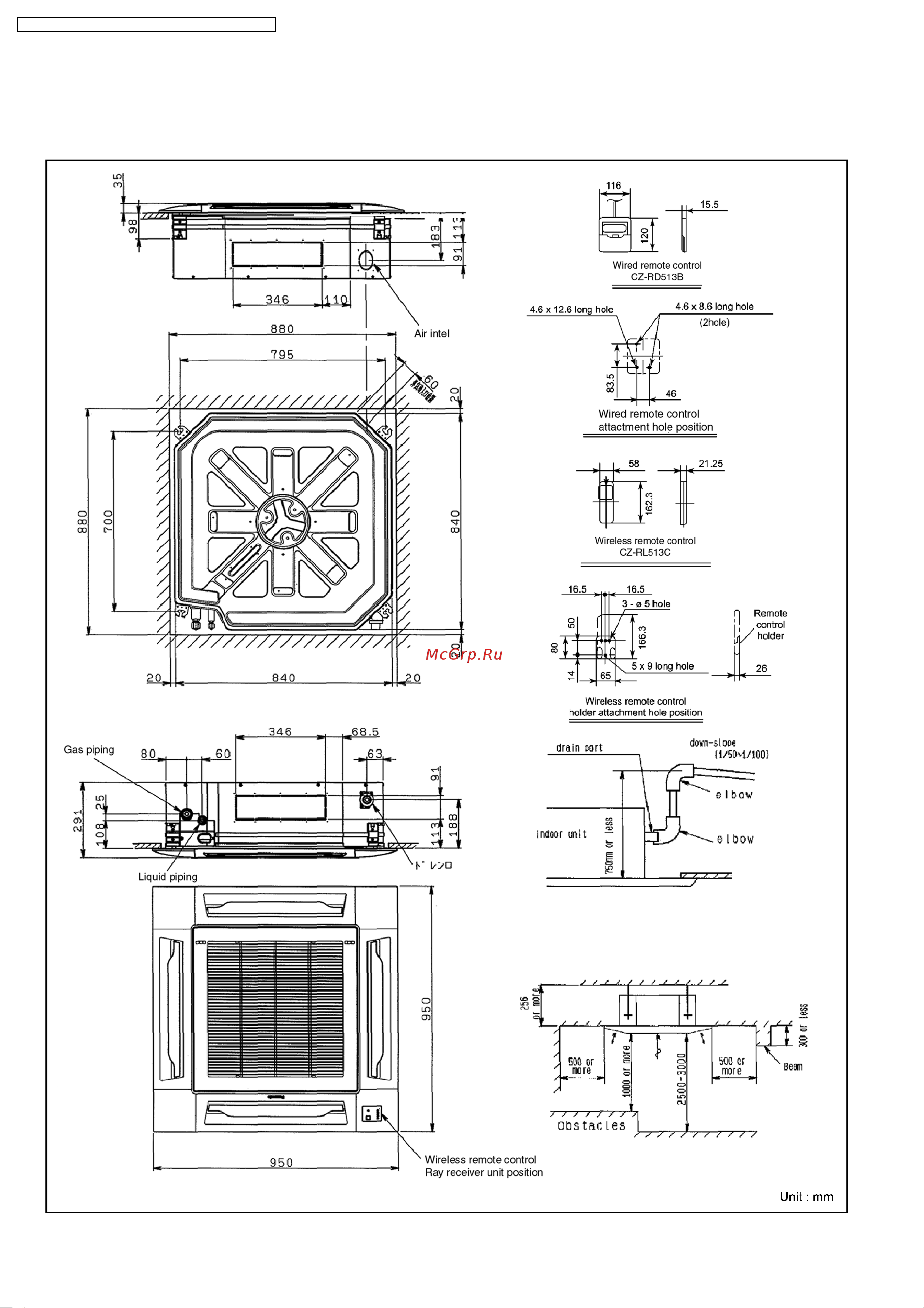 Panasonic CS-F24DB4E5 [14/112] Dimensions
