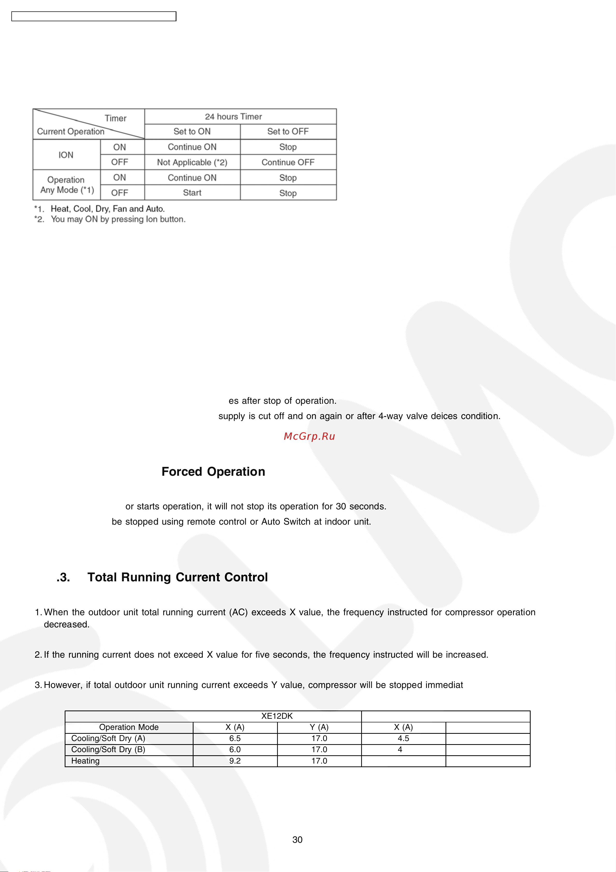 Panasonic CS-XE9DKE [30/108] Protection control features