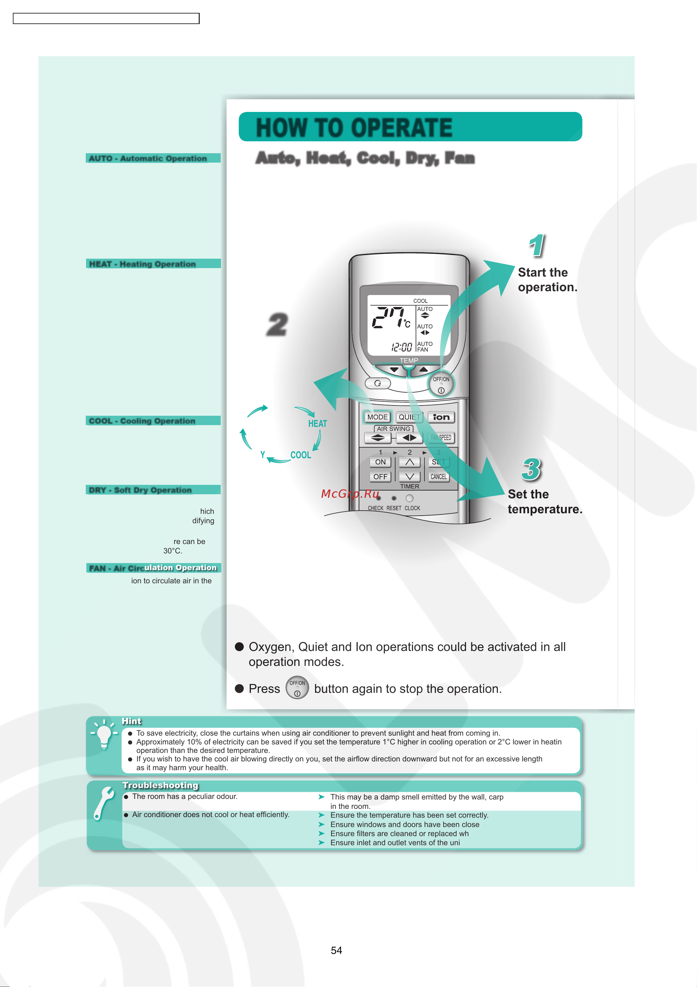 Panasonic CU-XE12DKE [54/108] How to operate