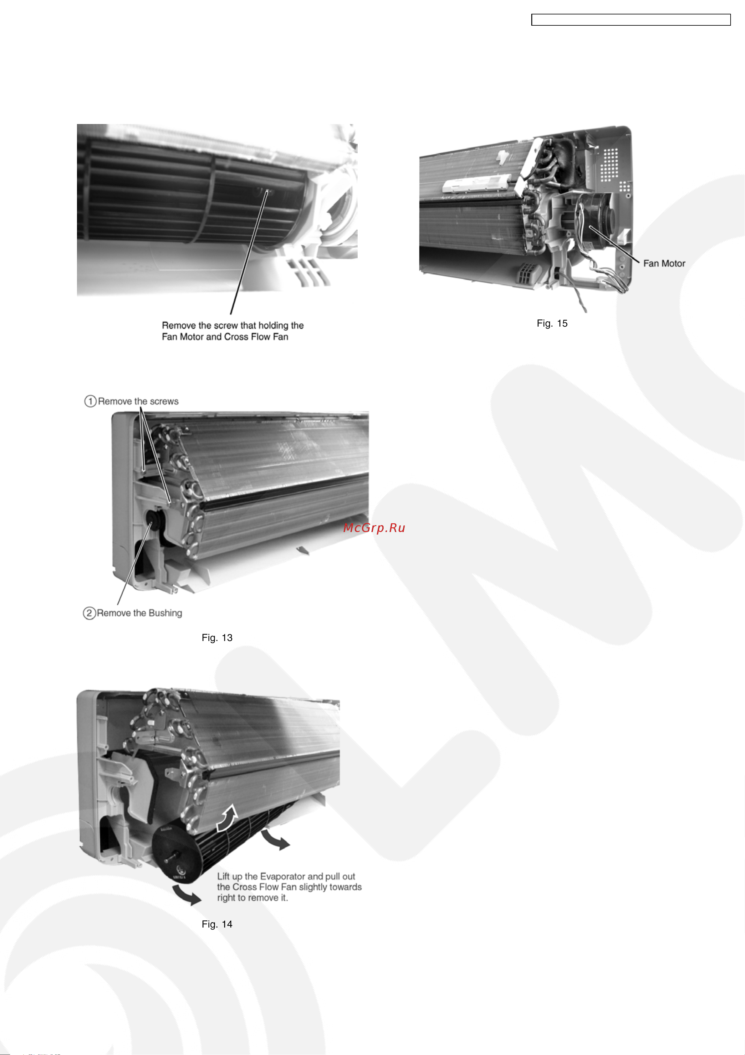 Panasonic CS-XE9DKE [87/108] Cross flow fan and indoor fan motor removal procedures